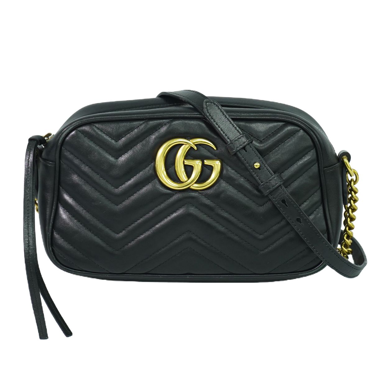 GUCCI GGマーモント ショルダーバッグ ブラック 447632