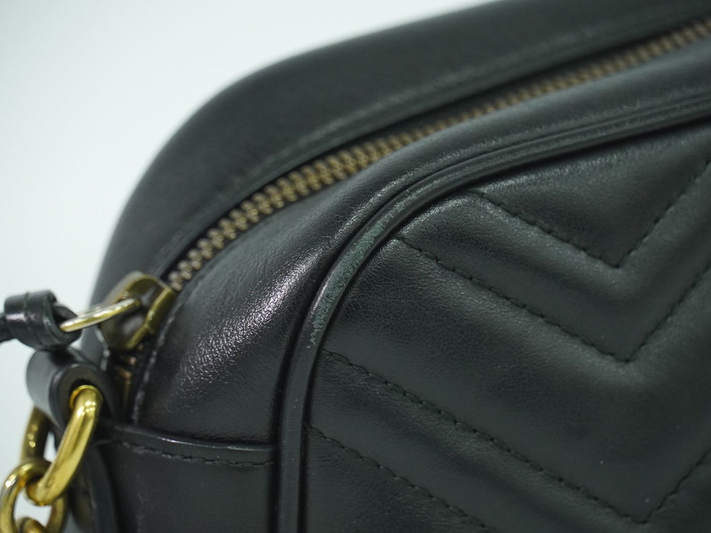 GUCCI GGマーモント ショルダーバッグ ブラック 447632