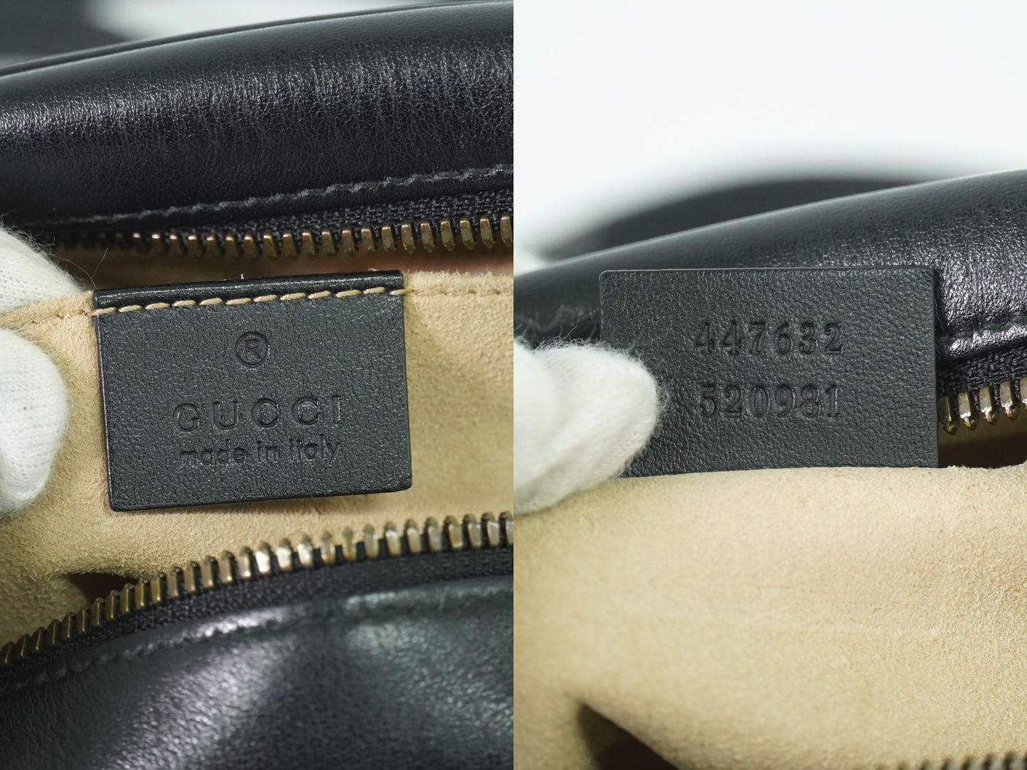 GUCCI GGマーモント ショルダーバッグ ブラック 447632
