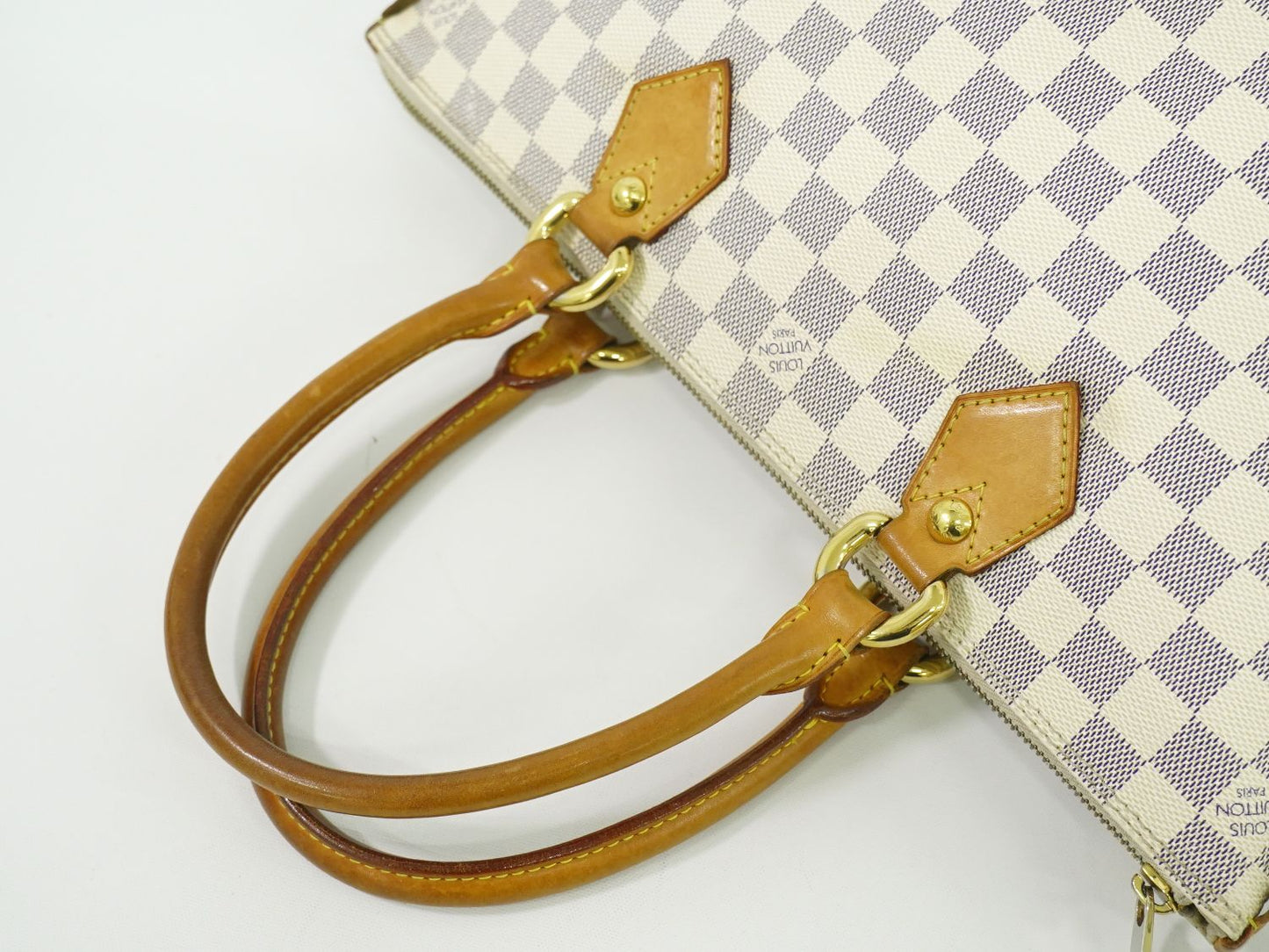 LOUIS VUITTON サレヤ PM ダミエ アズール トートバッグ ホワイト N51186