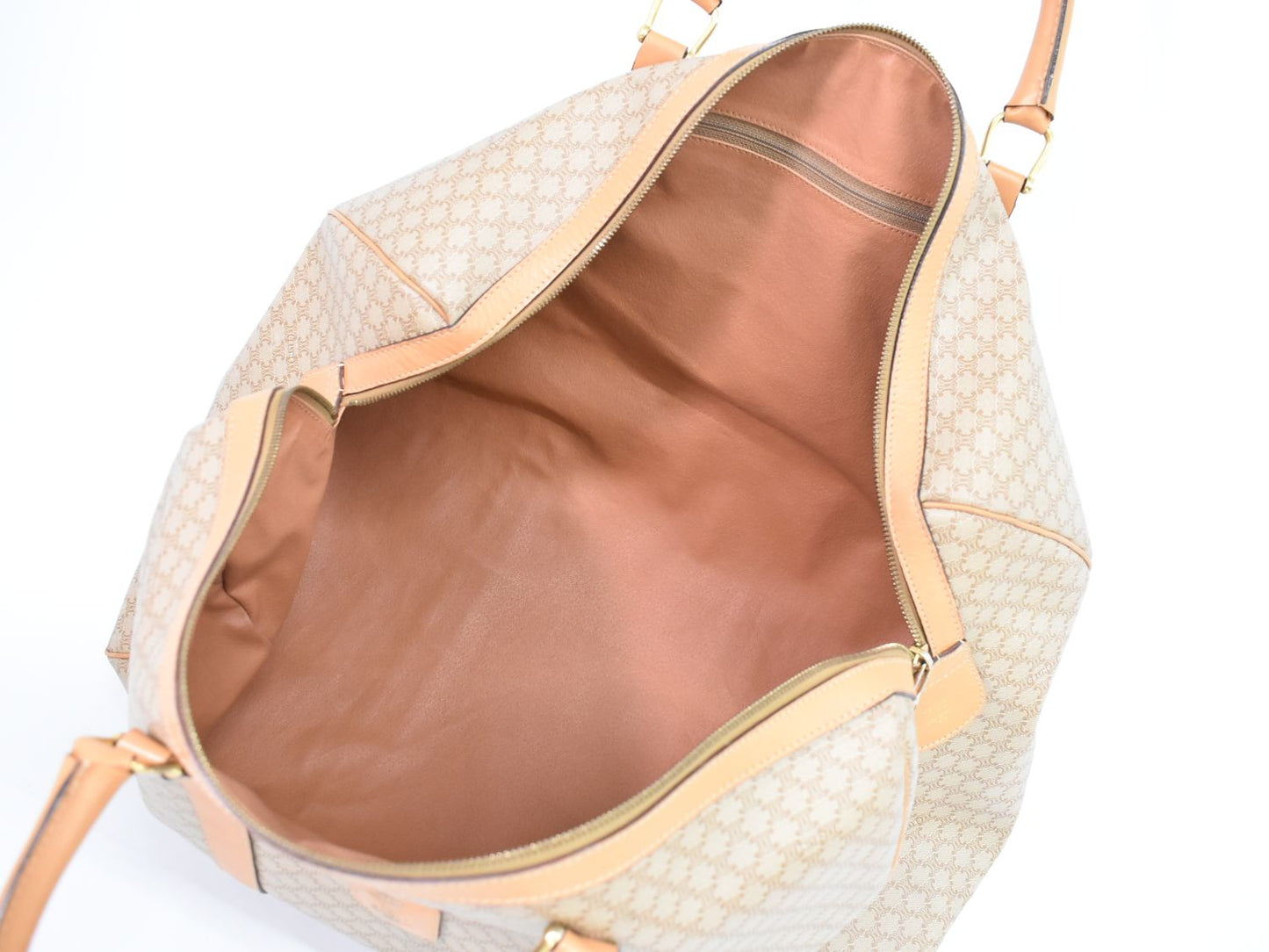 CELINE マカダム ボストンバッグ ベージュ