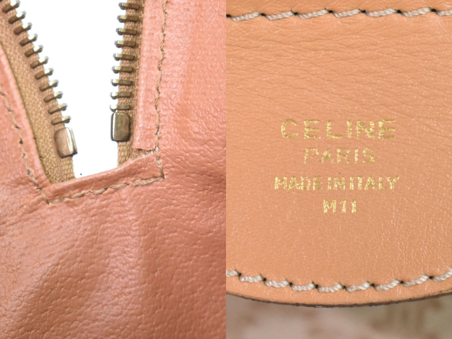 CELINE マカダム ボストンバッグ ベージュ