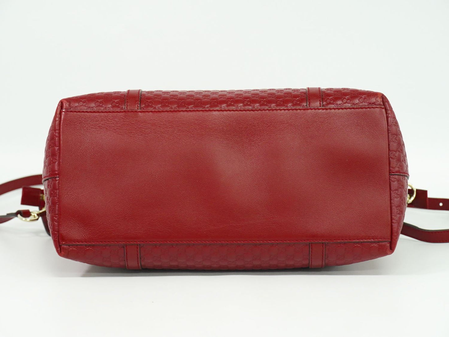 GUCCI マイクログッチシマ レザー 2WAY ショルダーバッグ レッド 449657
