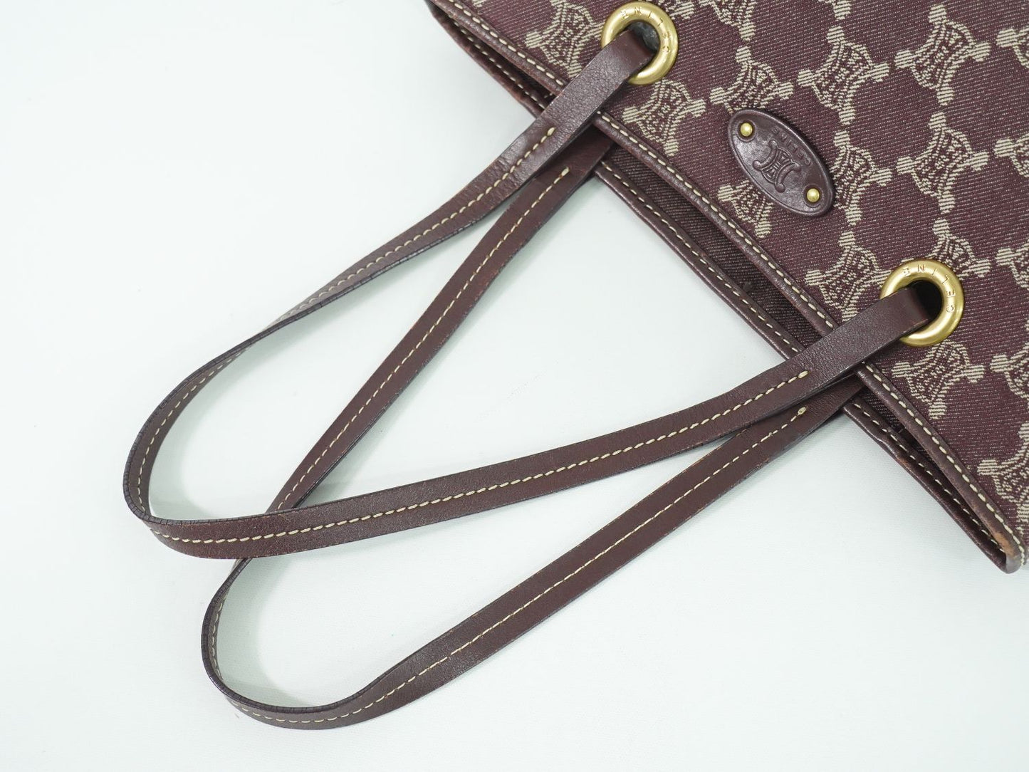 CELINE マカダム トートバッグ ボルドー