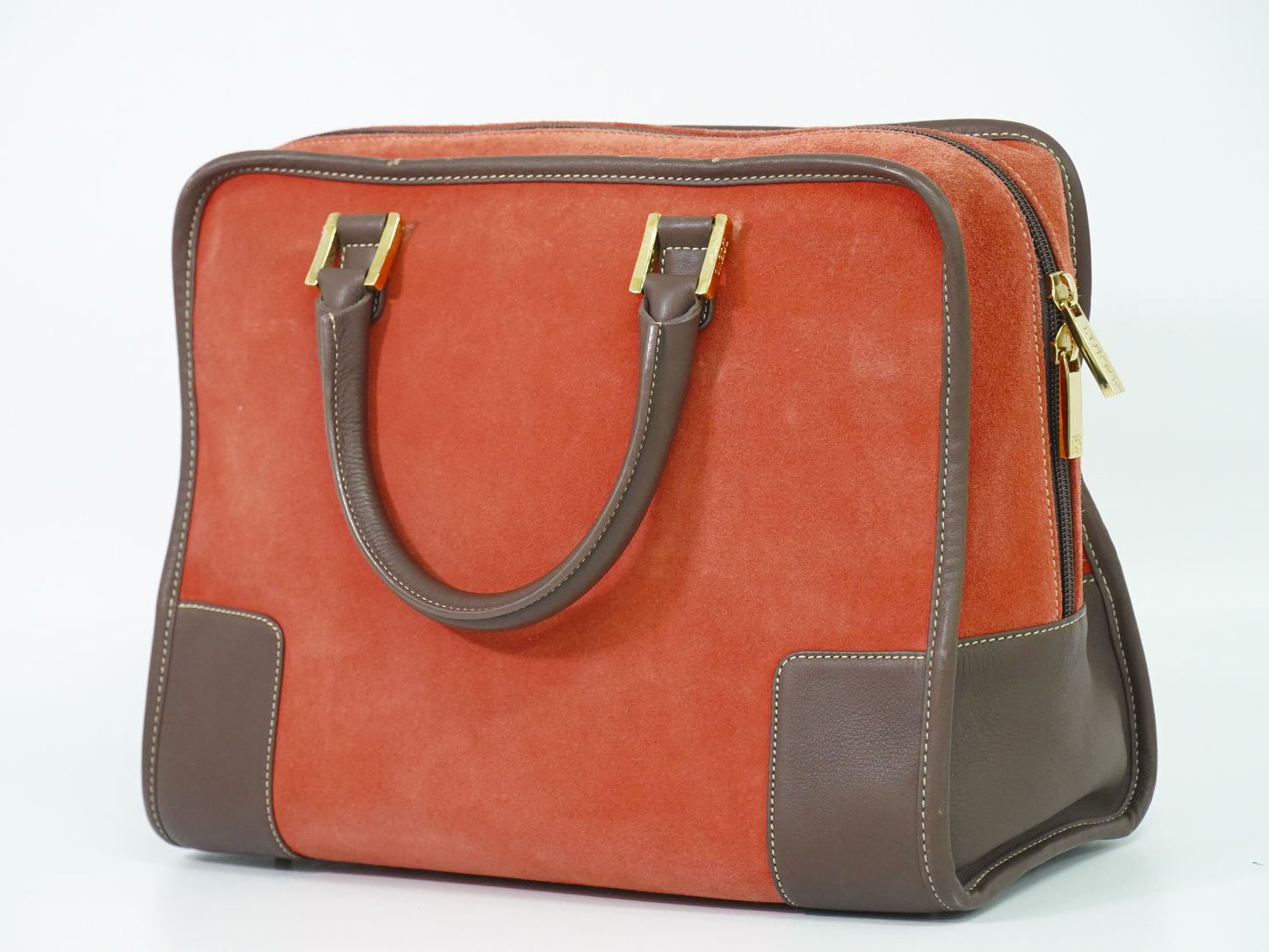 LOEWE アマソナ 32 アナグラム ハンドバッグ レッド系