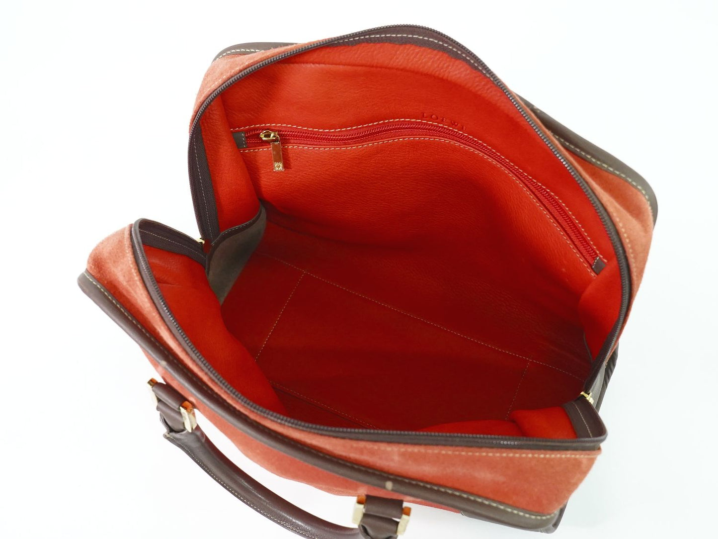 LOEWE アマソナ 32 アナグラム ハンドバッグ レッド系