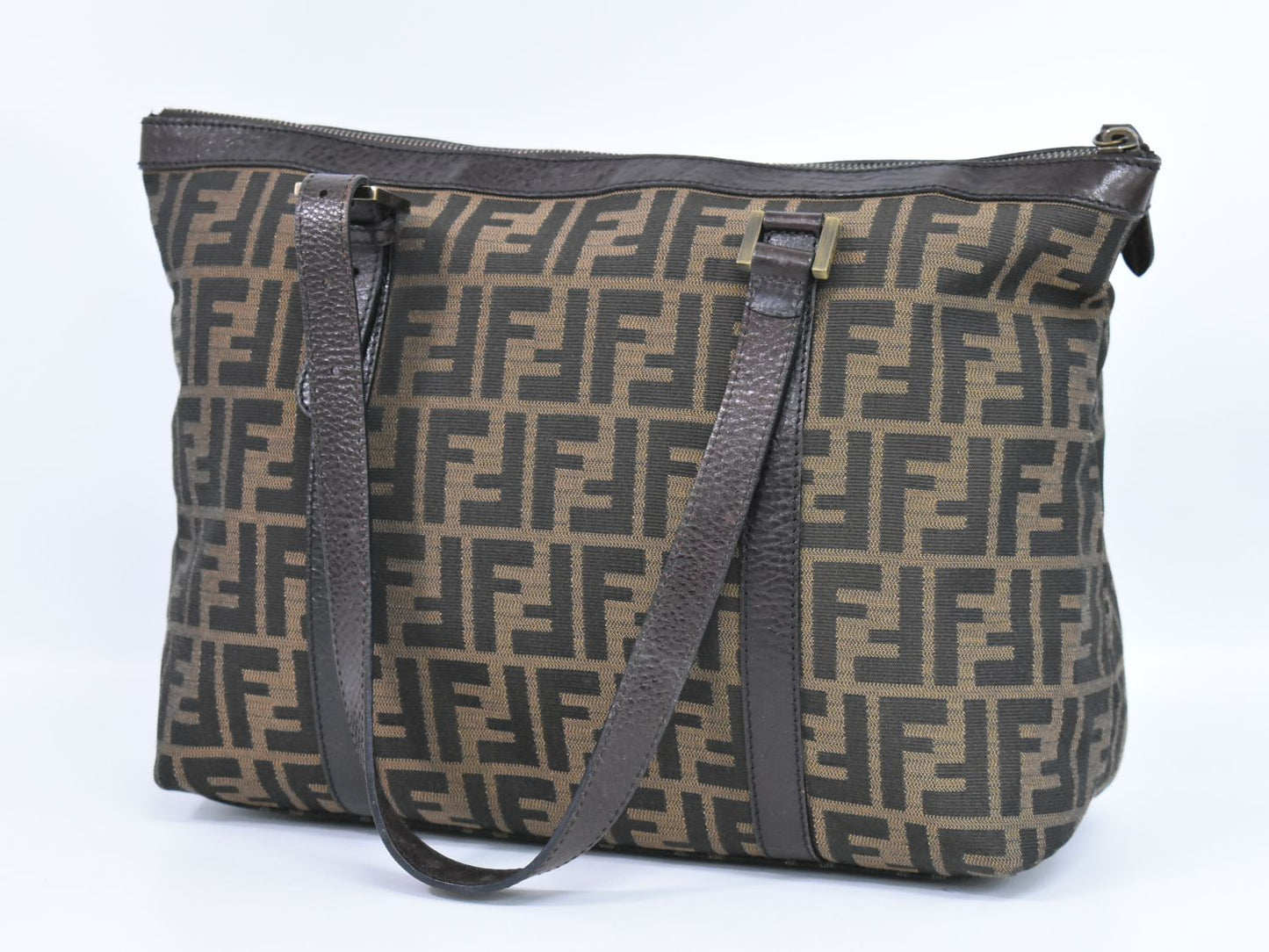 FENDI ズッカ トートバッグ ブラウン 8BH179