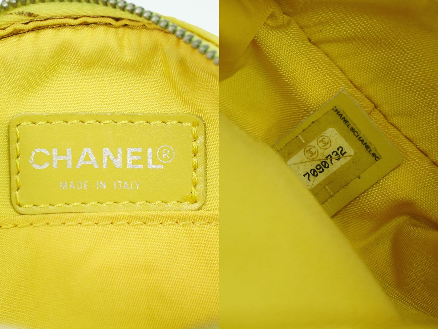 CHANEL ココマーク ニュートラベルライン ポーチ イエロー