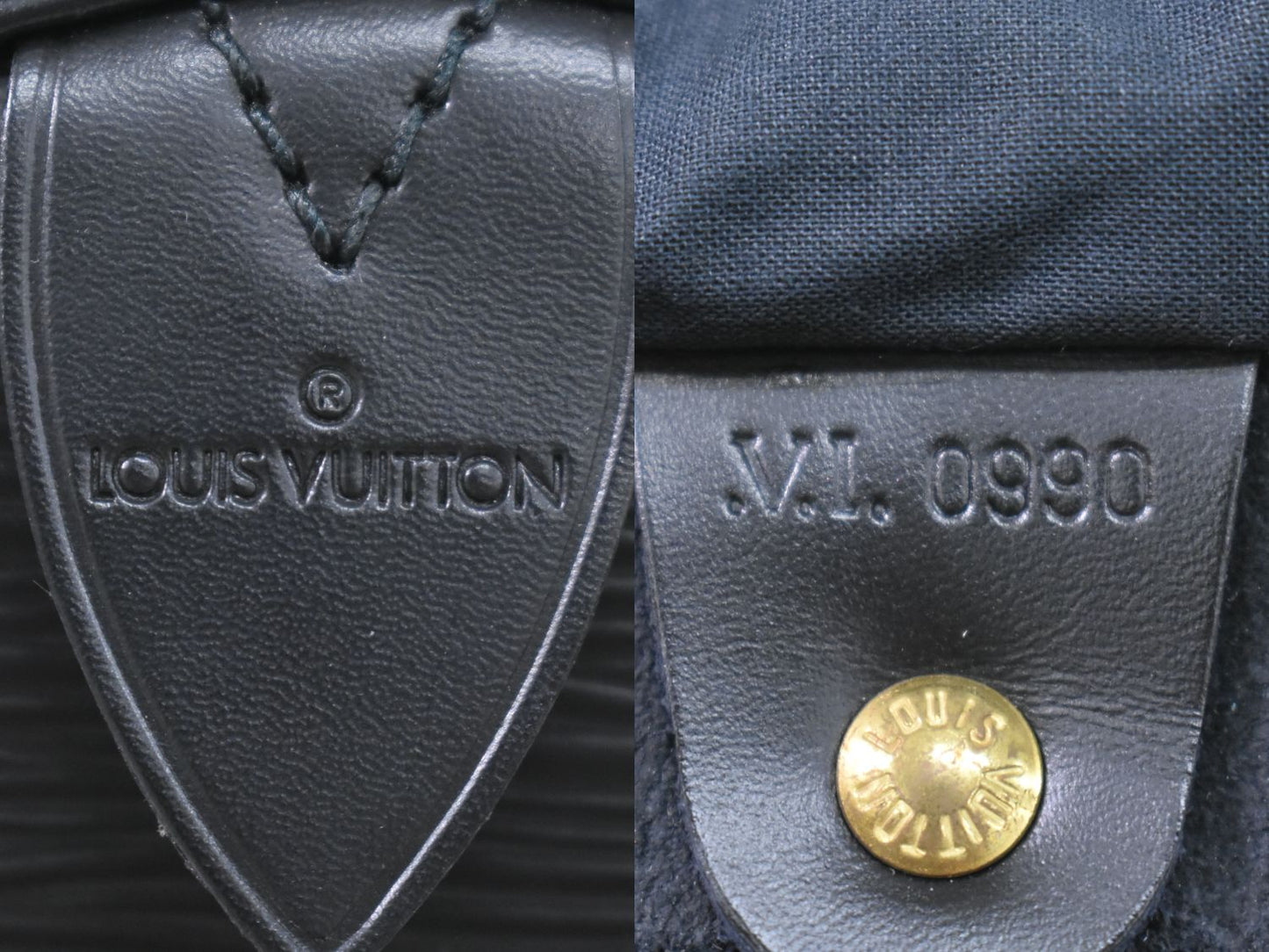 LOUIS VUITTON スピーディ 35 エピ レザー ミニ ボストンバッグ ノワール M42992
