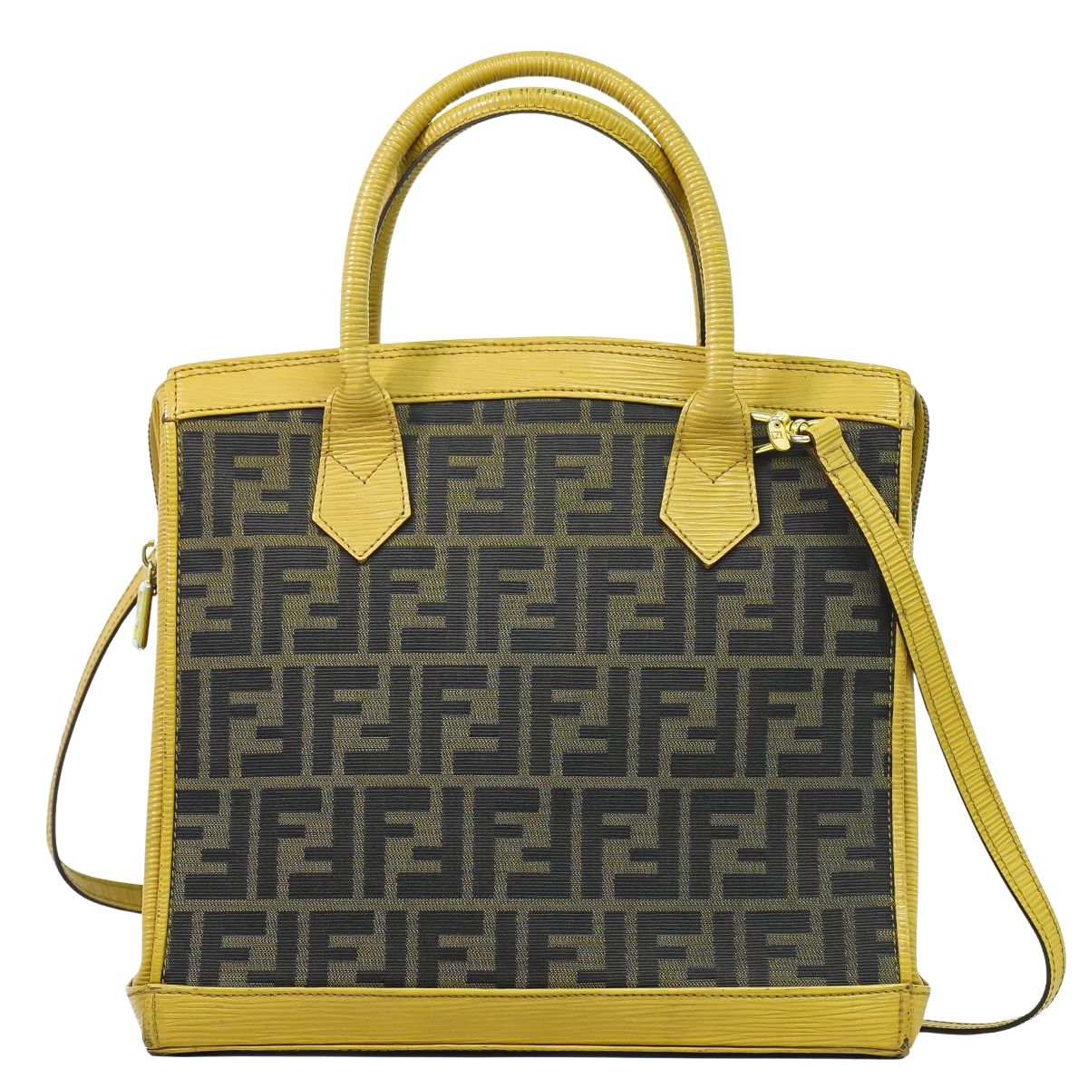 FENDI ズッカ 2WAY ショルダーバッグ ブラウン