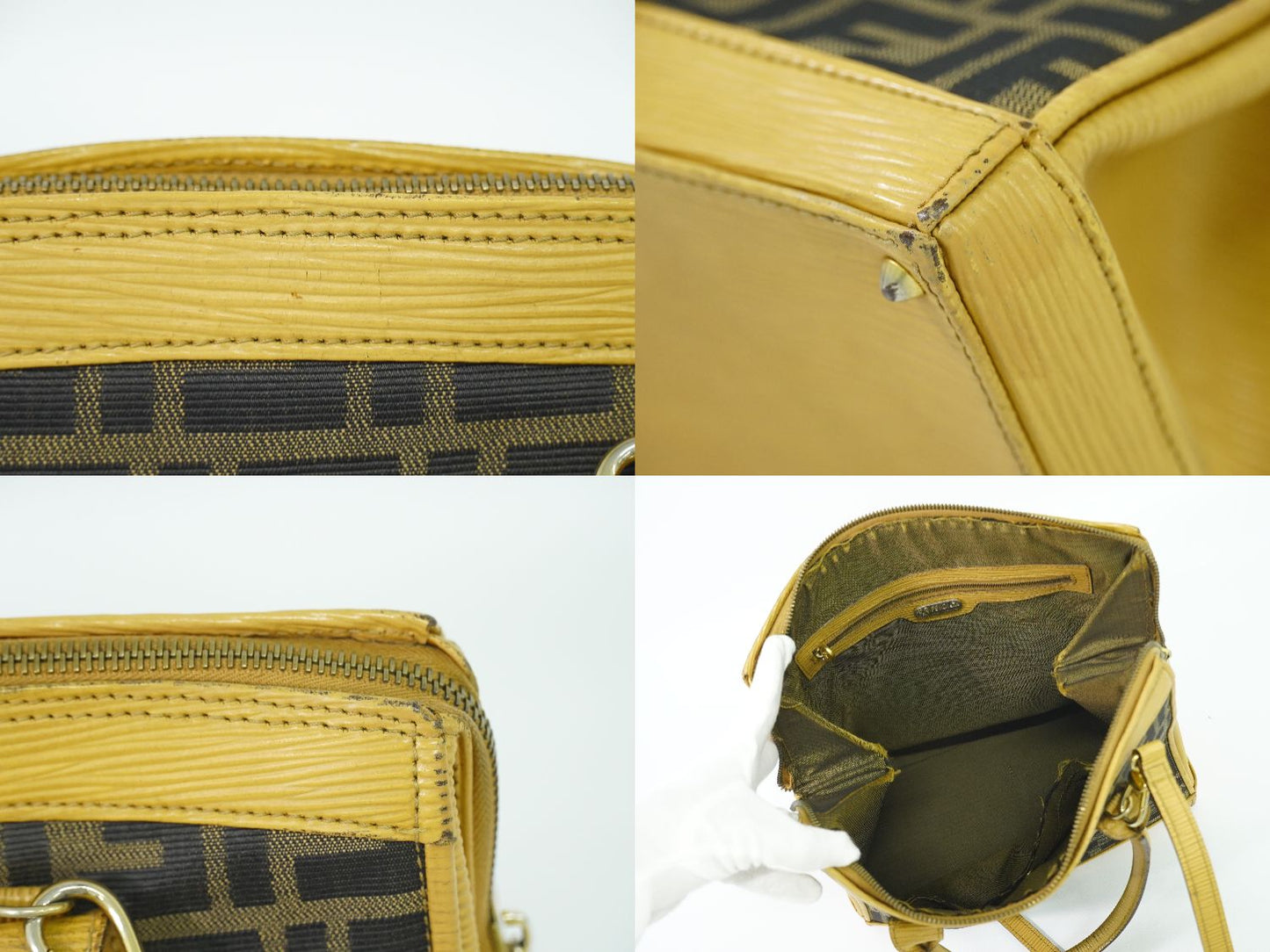 FENDI ズッカ 2WAY ショルダーバッグ ブラウン