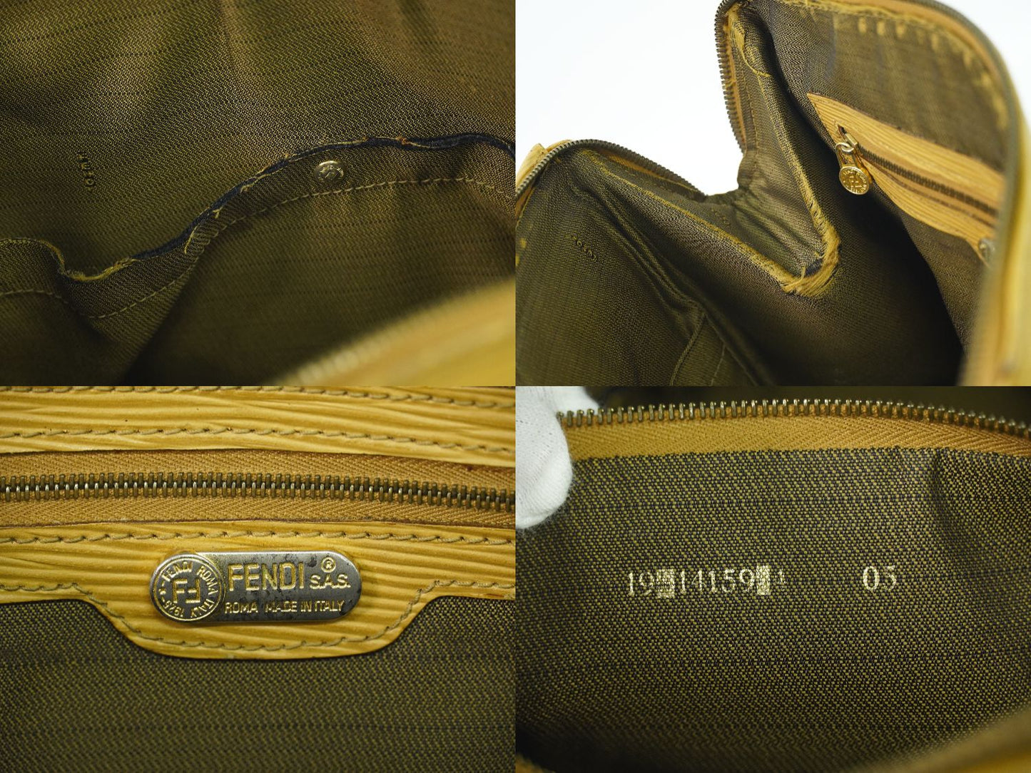 FENDI ズッカ 2WAY ショルダーバッグ ブラウン