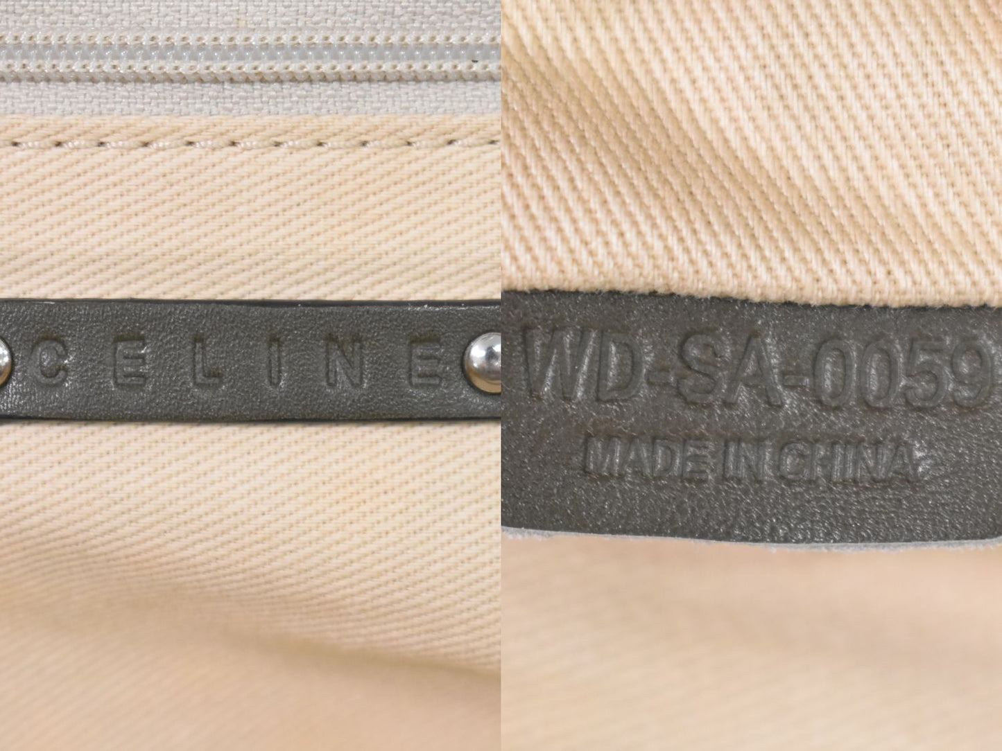 CELINE パイソン レザー ショルダーバッグ グレージュ