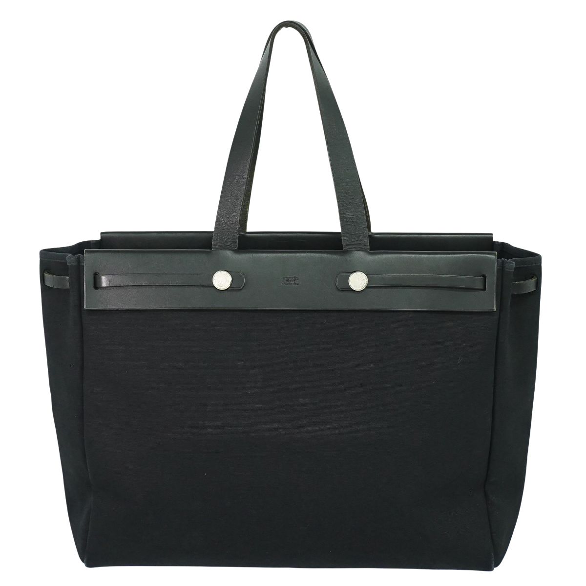 HERMES エールバッグ カバス GM トートバッグ □F刻 ブラック