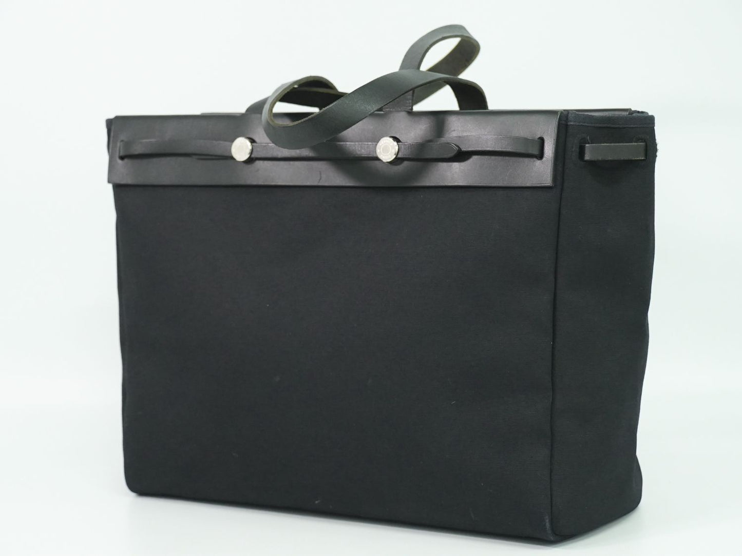 HERMES エールバッグ カバス GM トートバッグ □F刻 ブラック