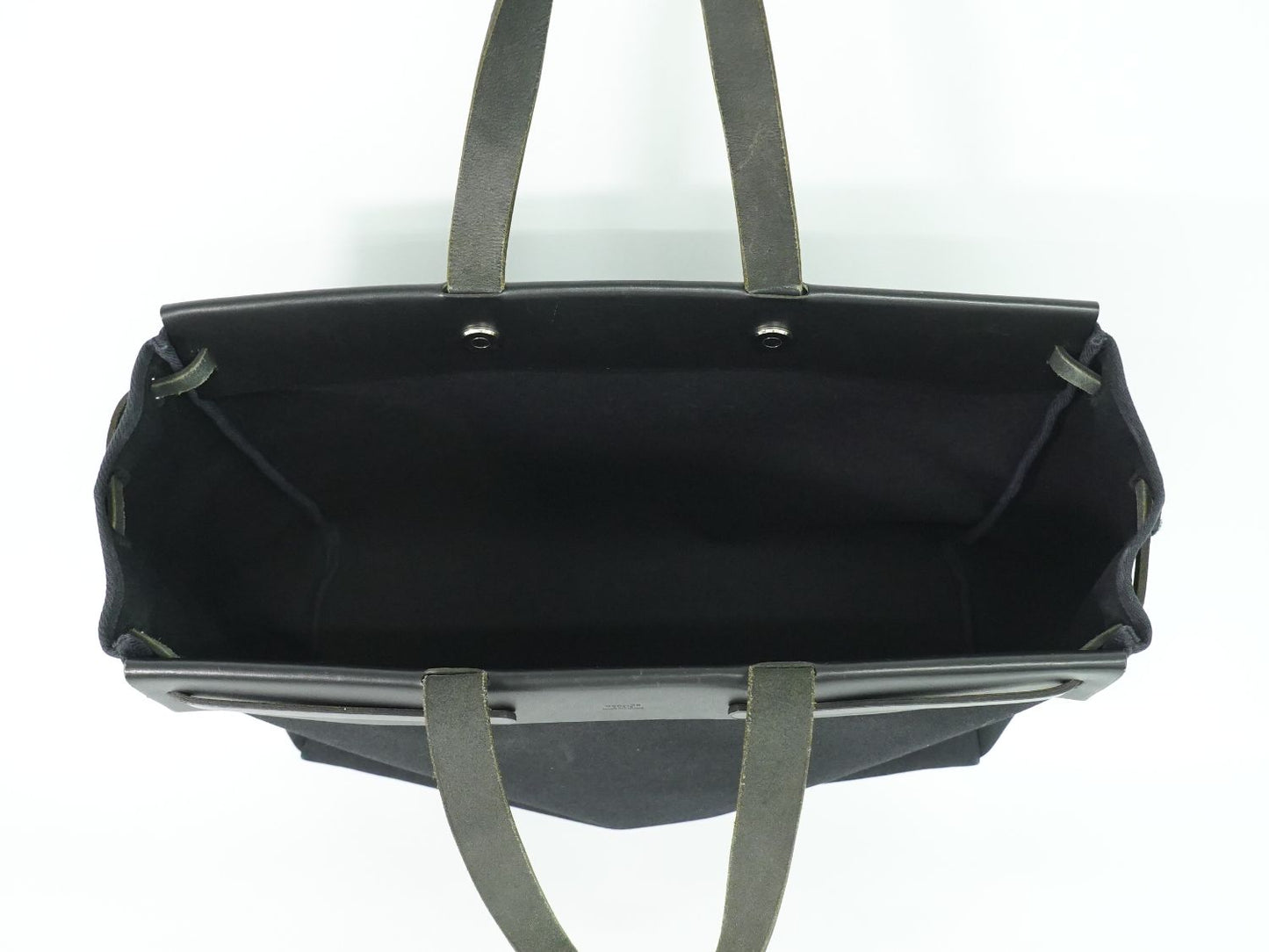HERMES エールバッグ カバス GM トートバッグ □F刻 ブラック