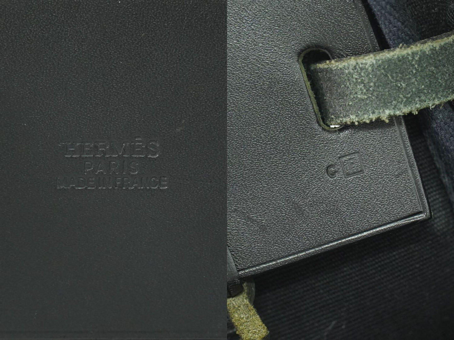 HERMES エールバッグ カバス GM トートバッグ □F刻 ブラック