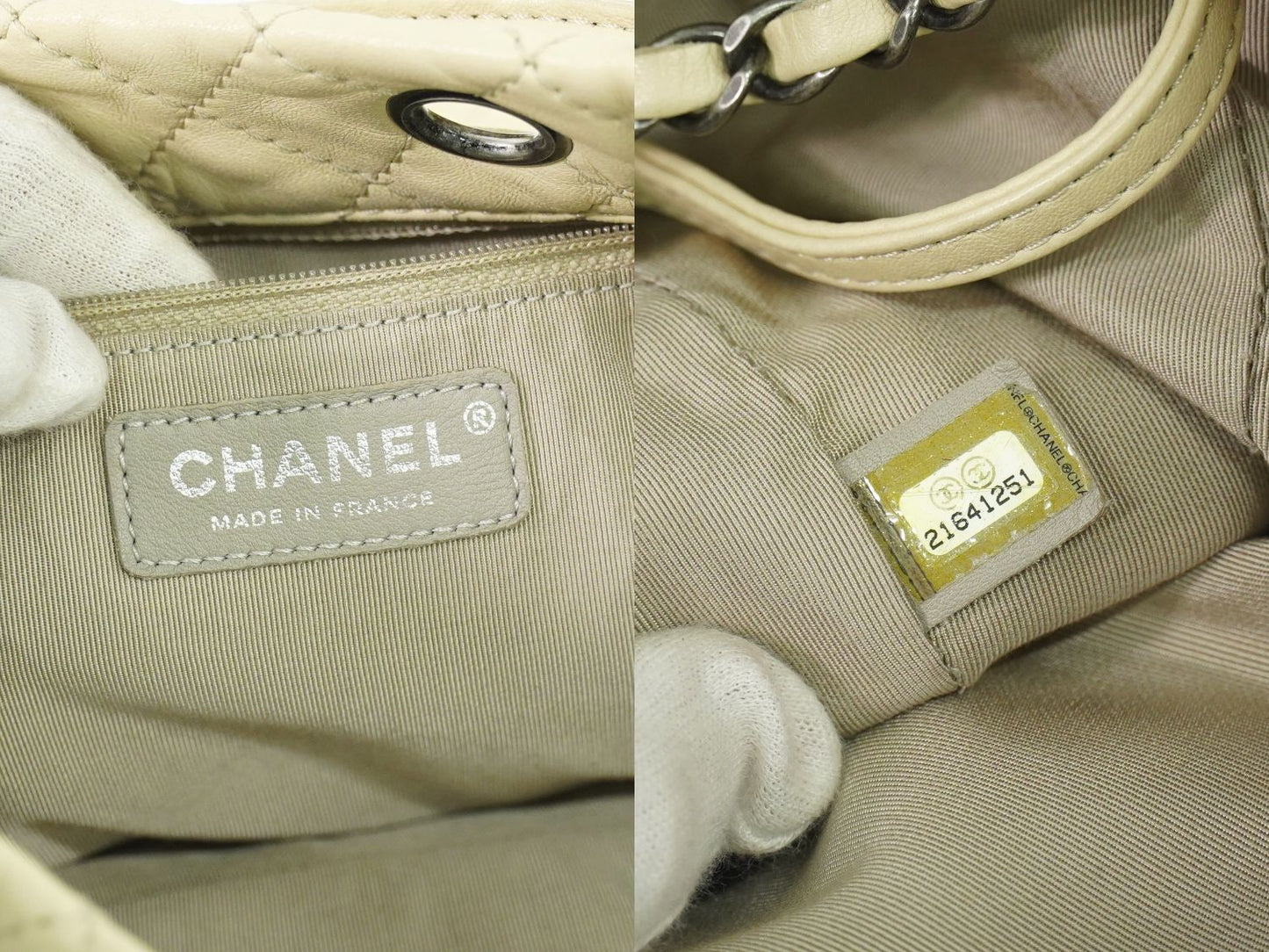 CHANEL ココマーク マトラッセ ショルダーバッグ ベージュ