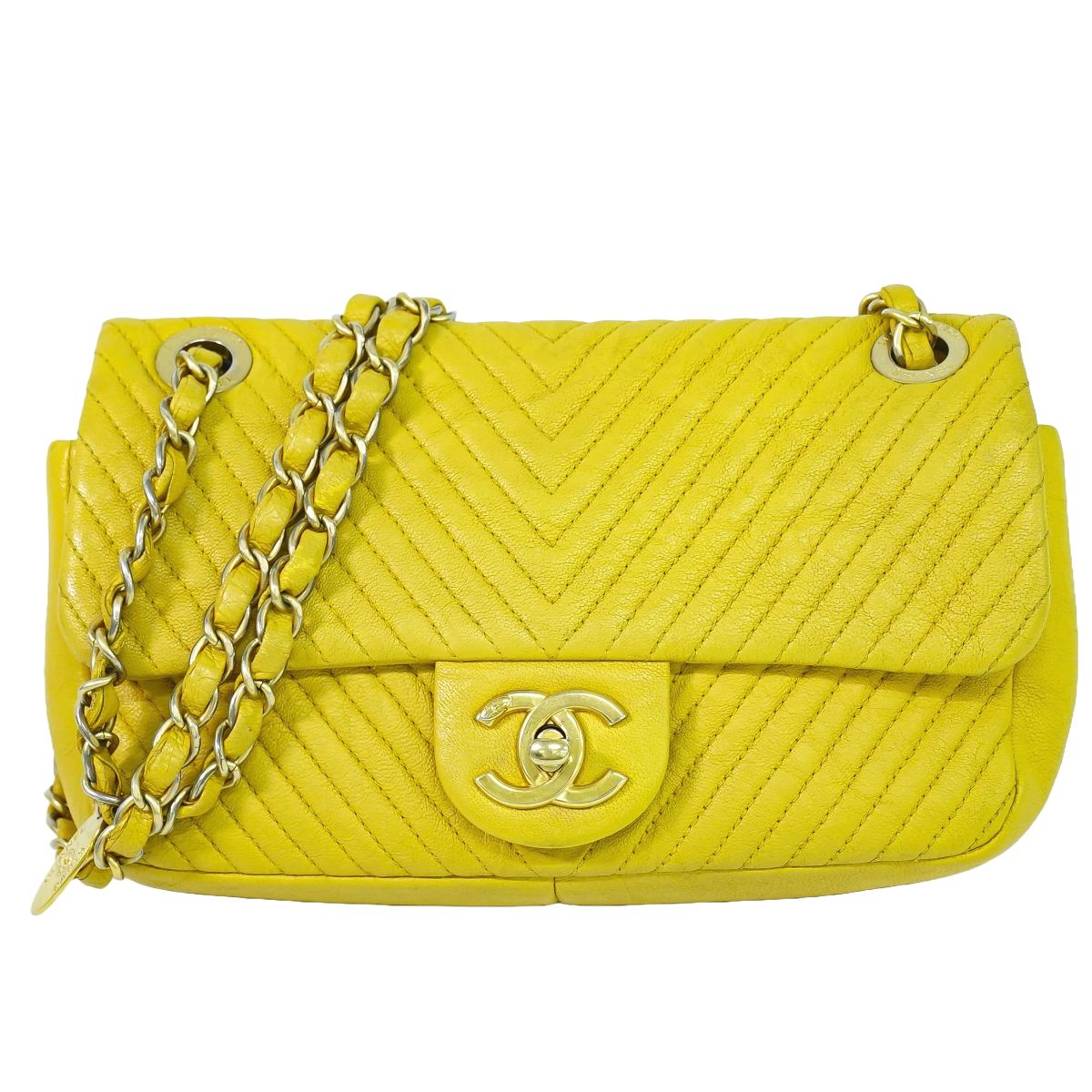CHANEL ココマーク ショルダーバッグ イエロー