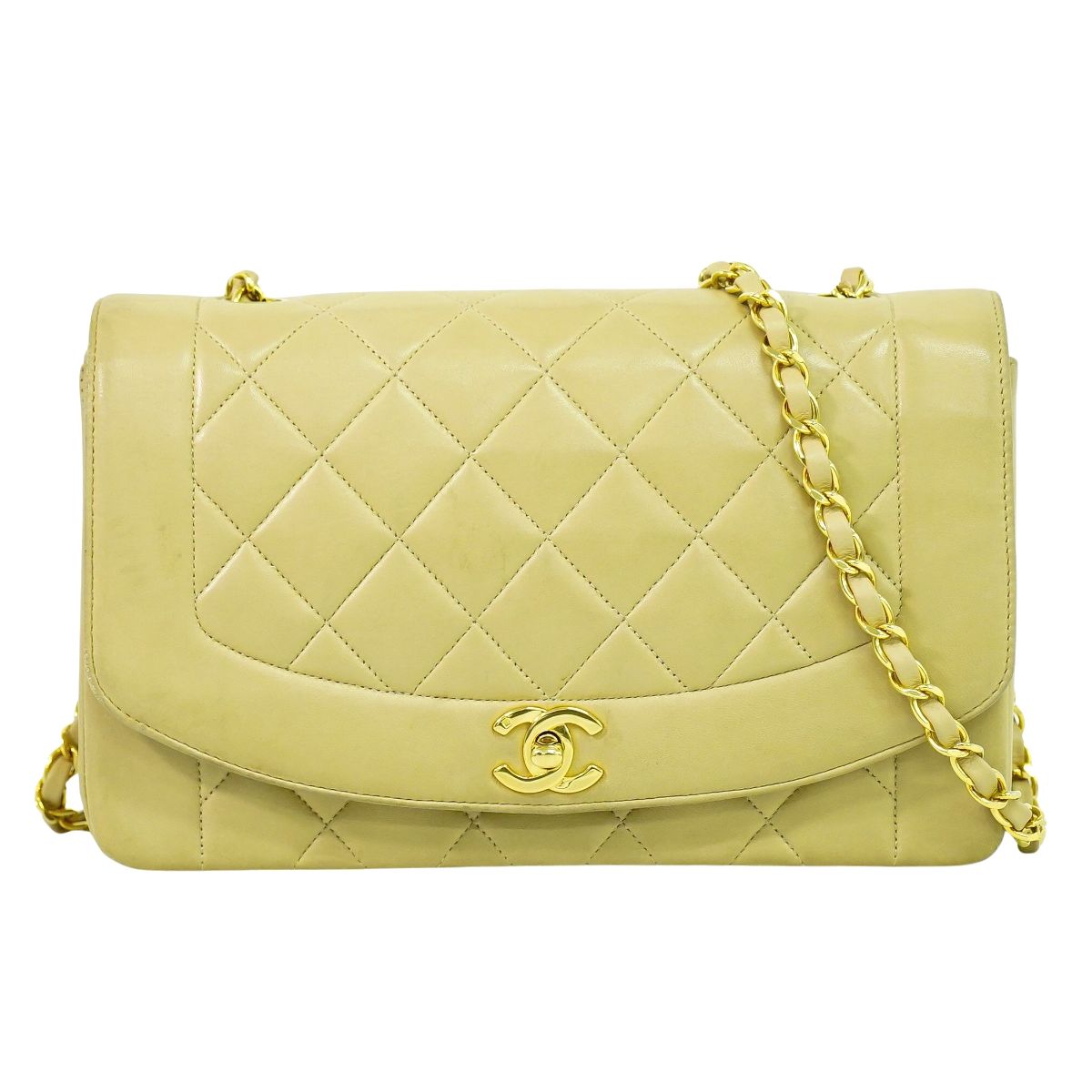 CHANEL ダイアナ ココマーク ショルダーバッグ ベージュ