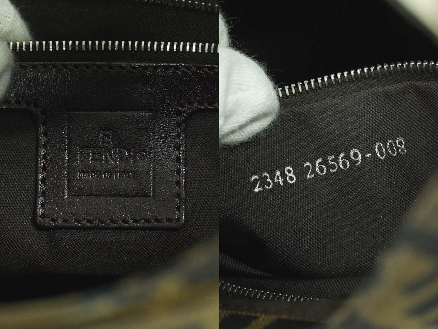 FENDI ズッカ ショルダーバッグ ブラウン 265695