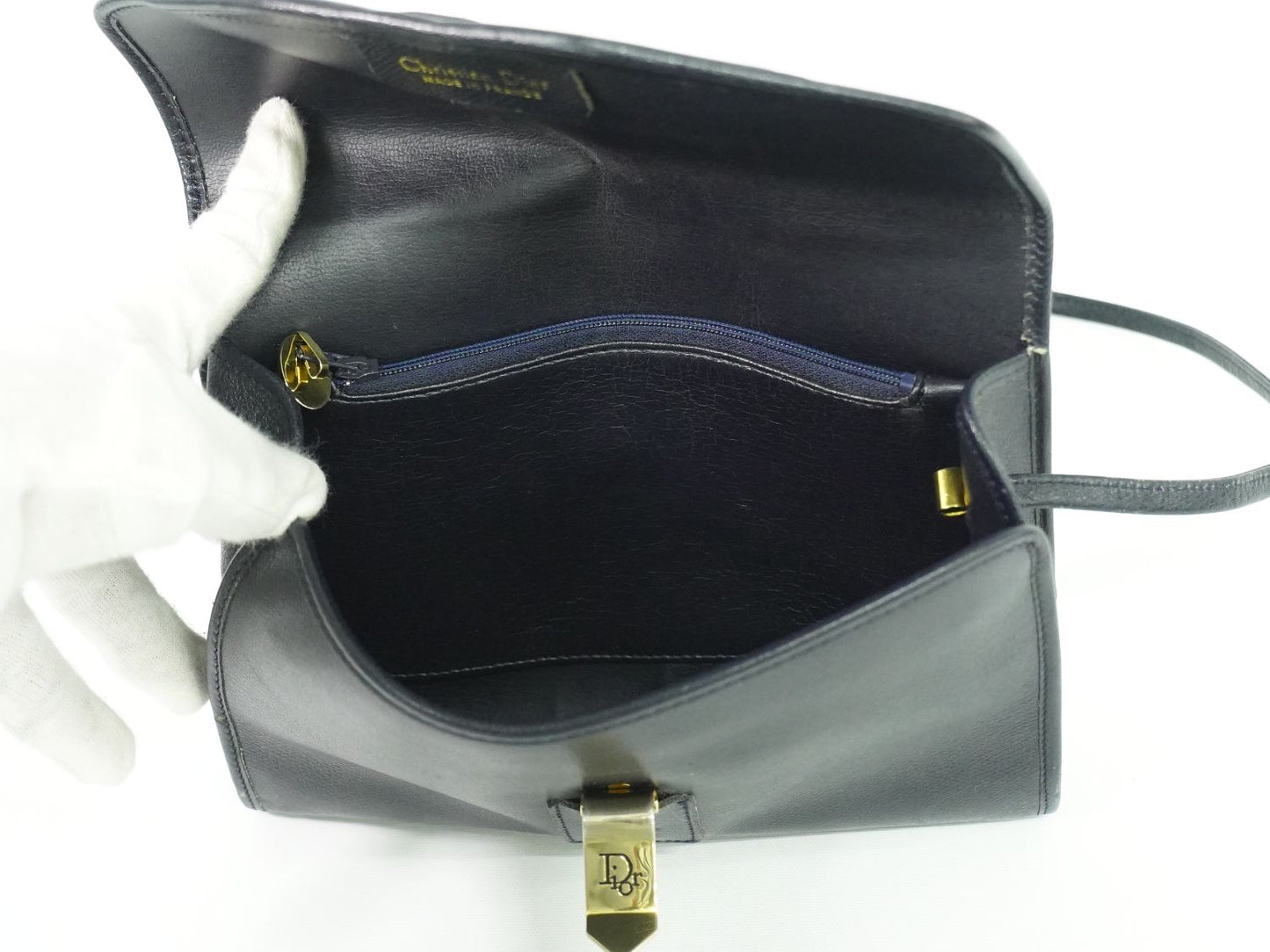 Christian Dior ショルダーバッグ ネイビー