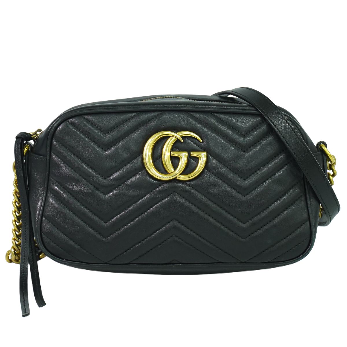 GUCCI GGマーモント ショルダーバッグ ブラック 447632