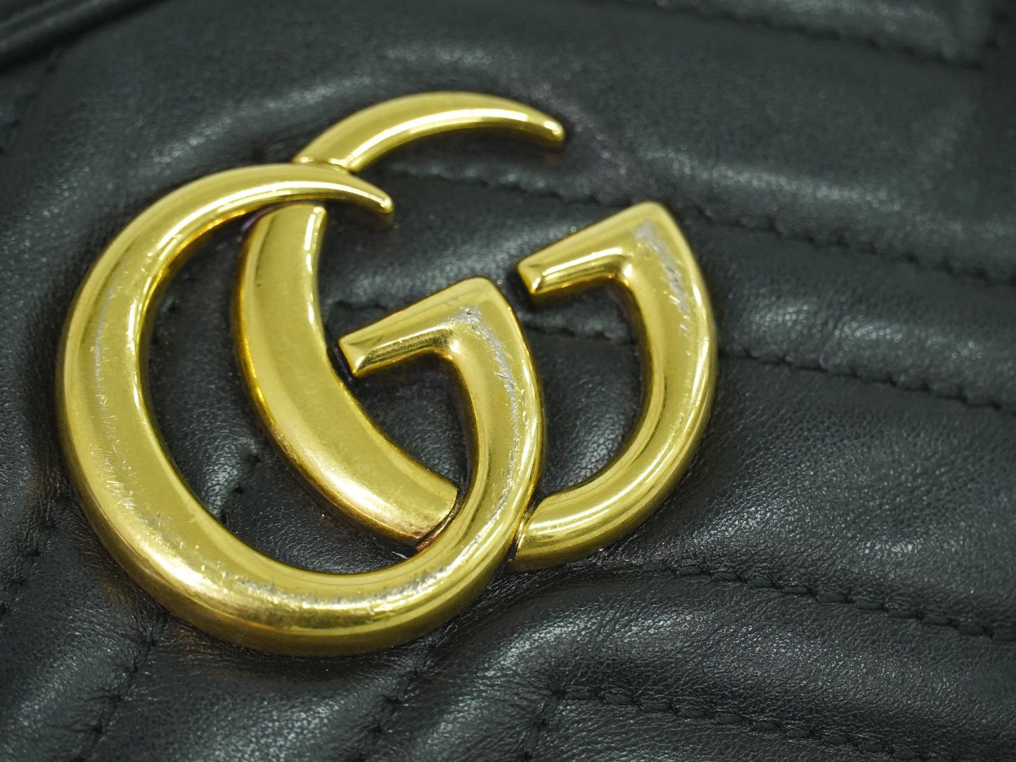 GUCCI GGマーモント ショルダーバッグ ブラック 447632