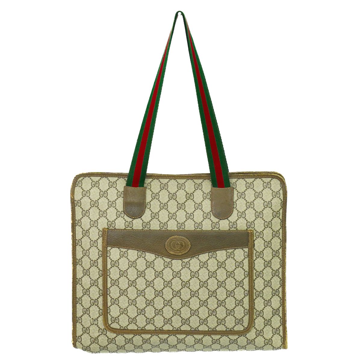 GUCCI オールドグッチ シェリーライン GGスプリーム トートバッグ ベージュ