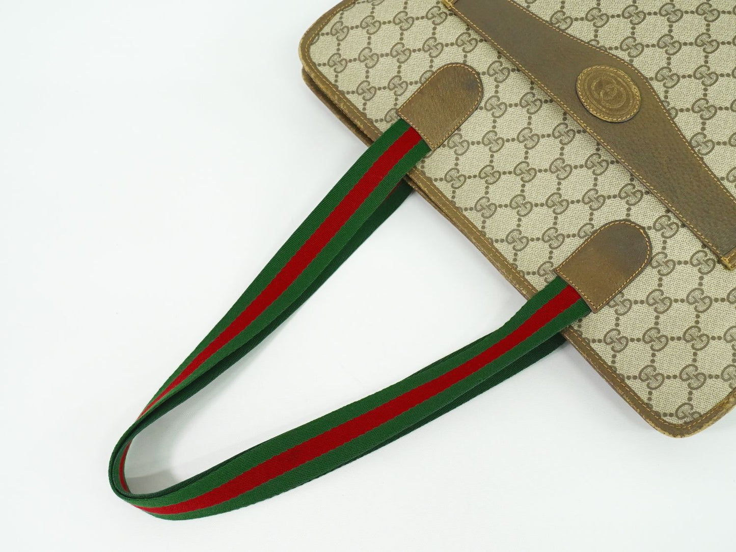GUCCI オールドグッチ シェリーライン GGスプリーム トートバッグ ベージュ