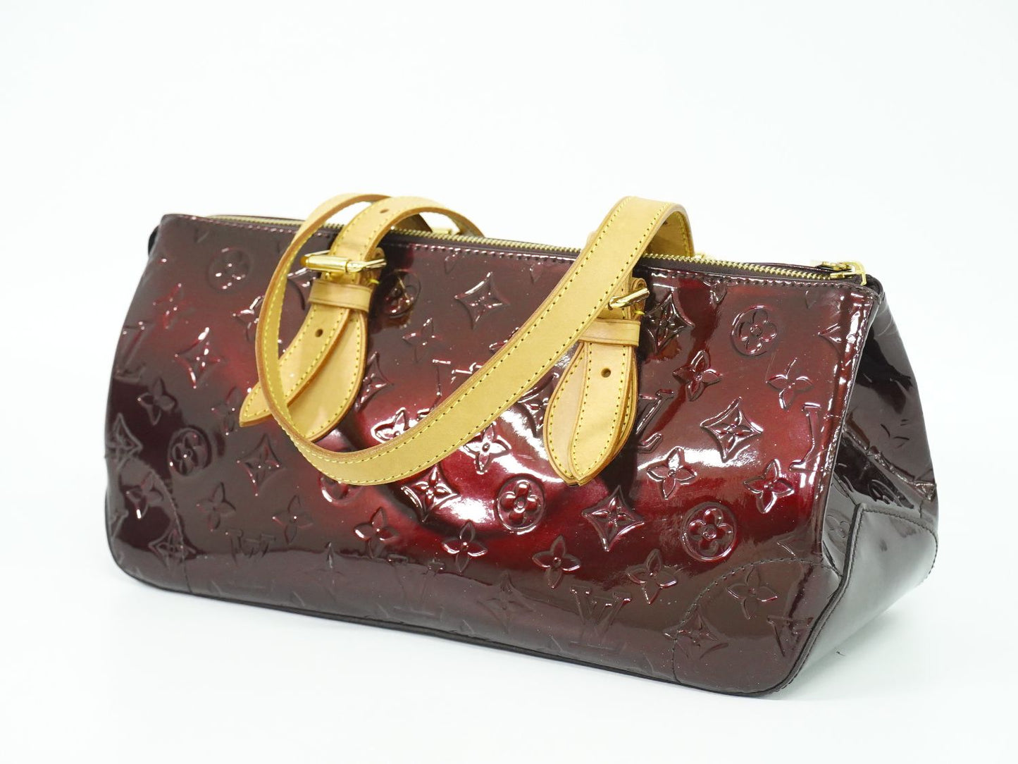 LOUIS VUITTON ローズウッド アヴェニュー ヴェルニ レザー ショルダーバッグ アマラント M93510