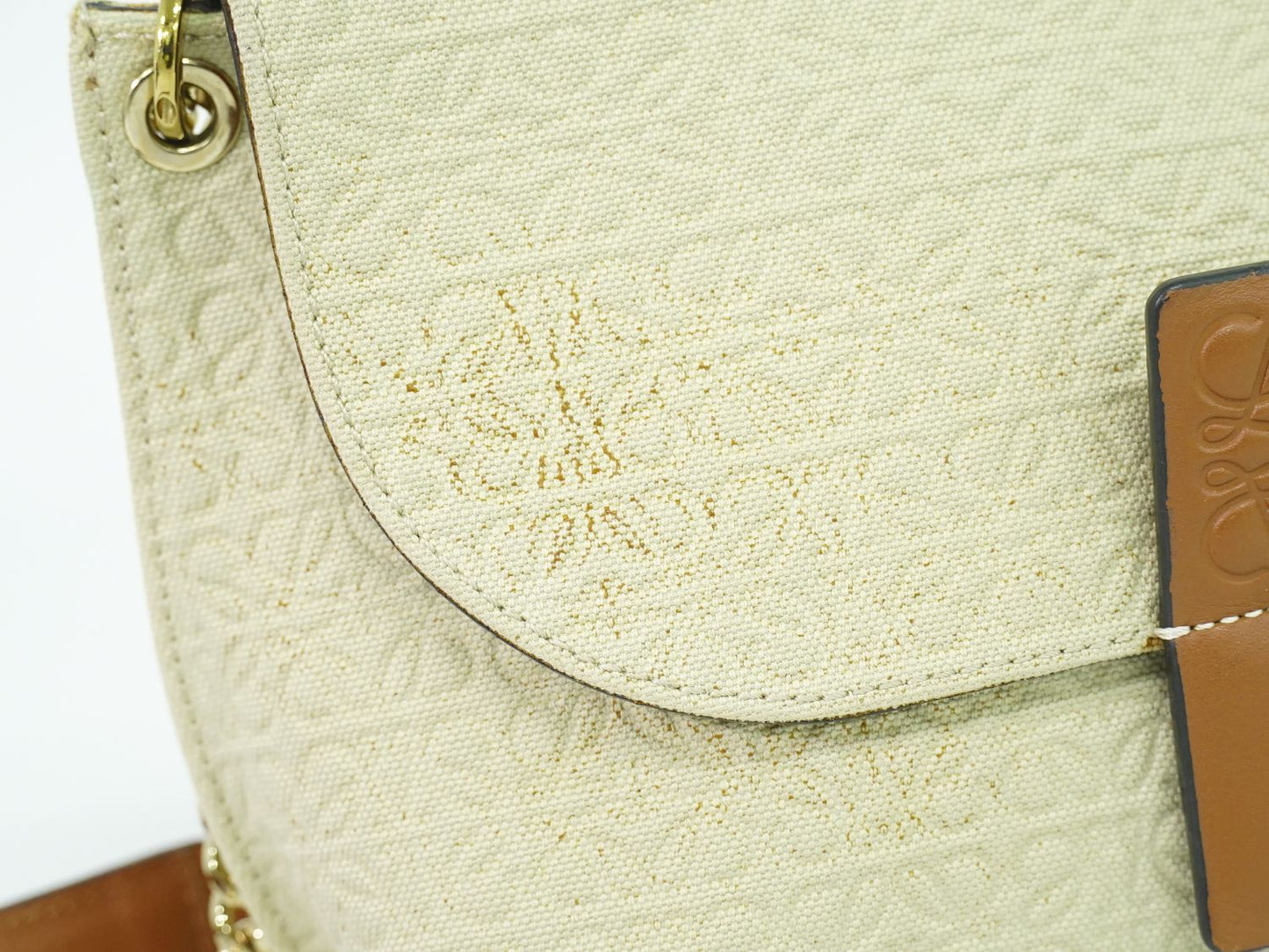 LOEWE アベニュー アナグラム ショルダーバッグ ベージュ
