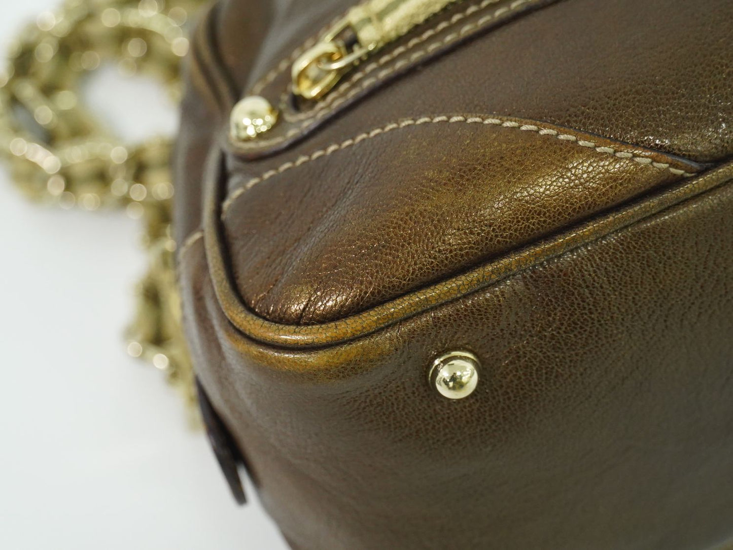 GUCCI ショルダーバッグ メタリックブラウン 152462