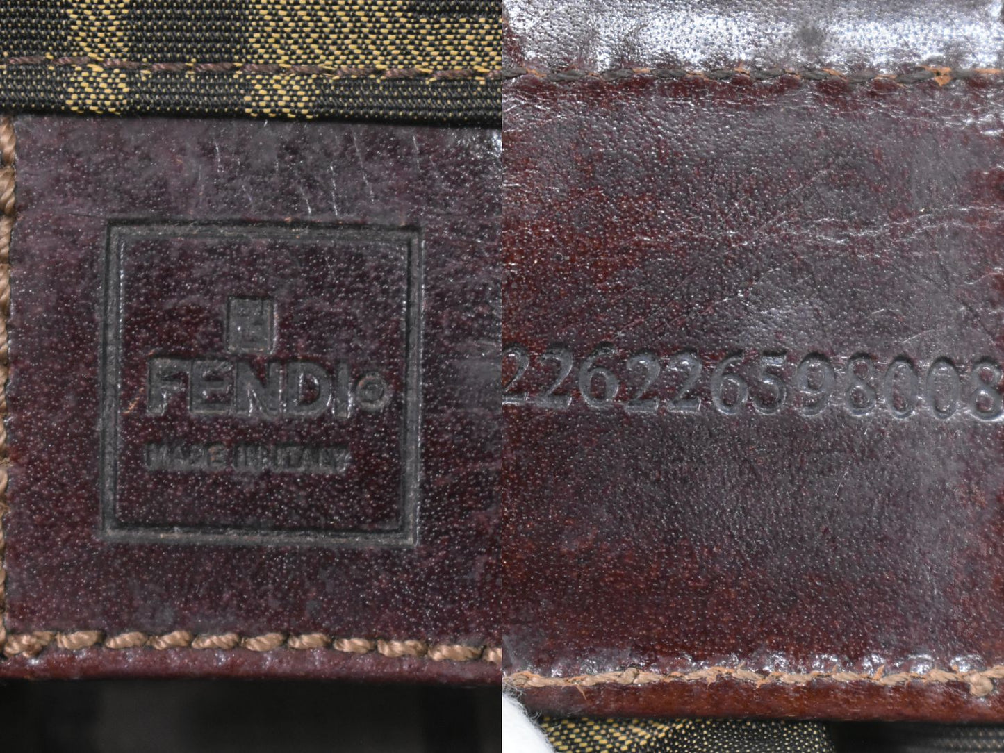 FENDI ズッカ トートバッグ ブラウン 26598