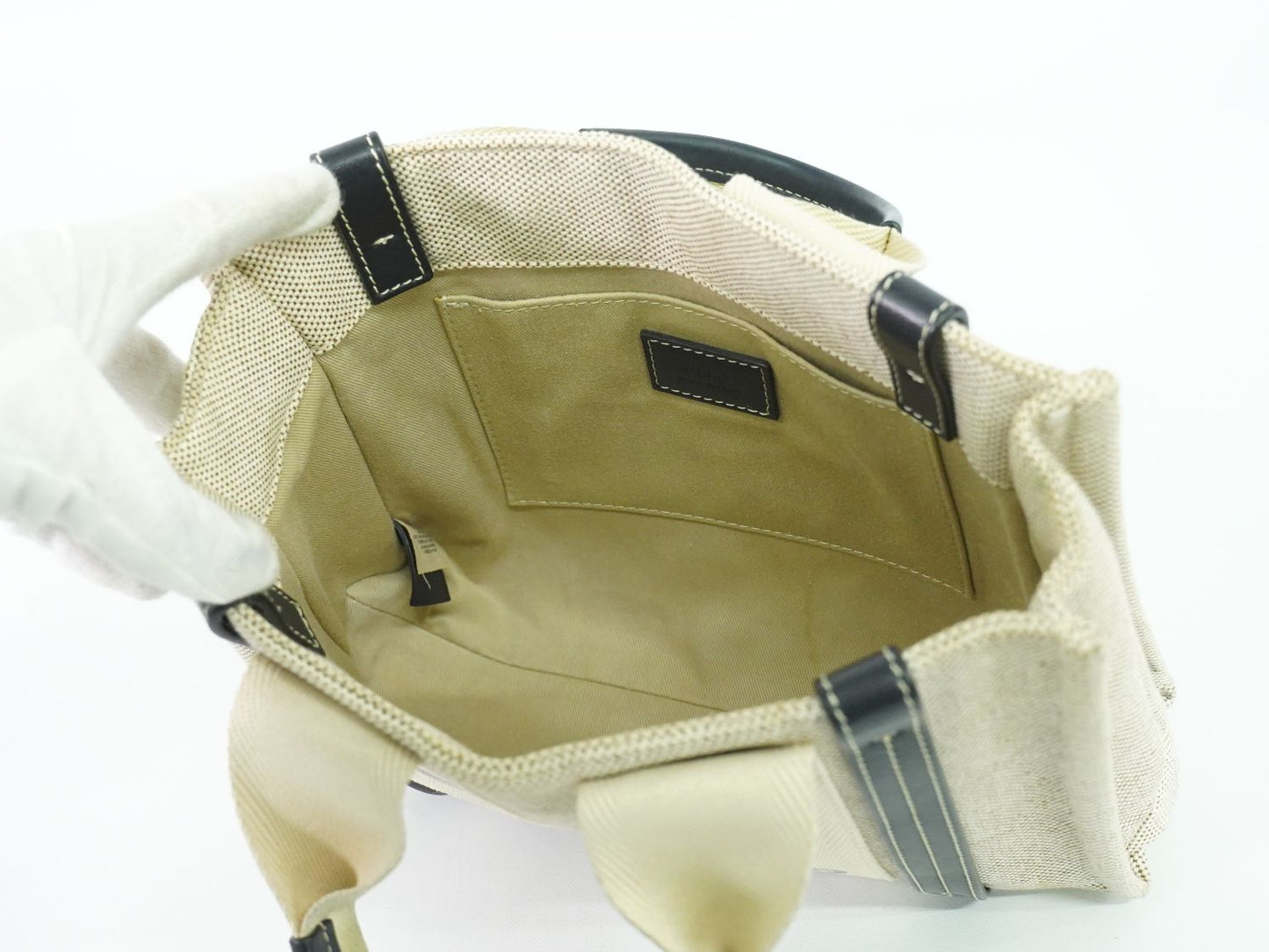Chloe ウッディ スモール トートバッグ ベージュ ネイビー