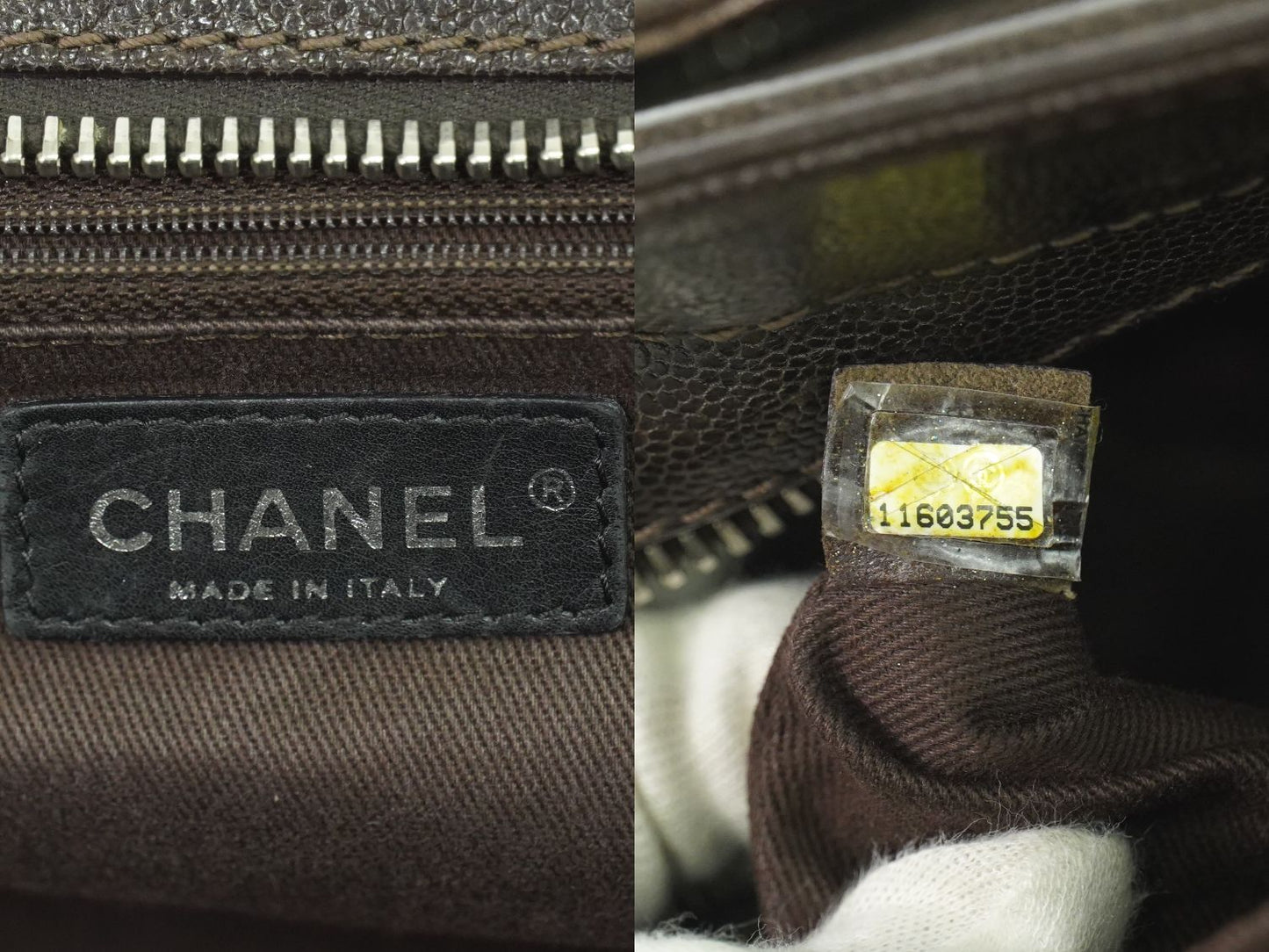 CHANEL キャビアスキン トートバッグ ブラウン