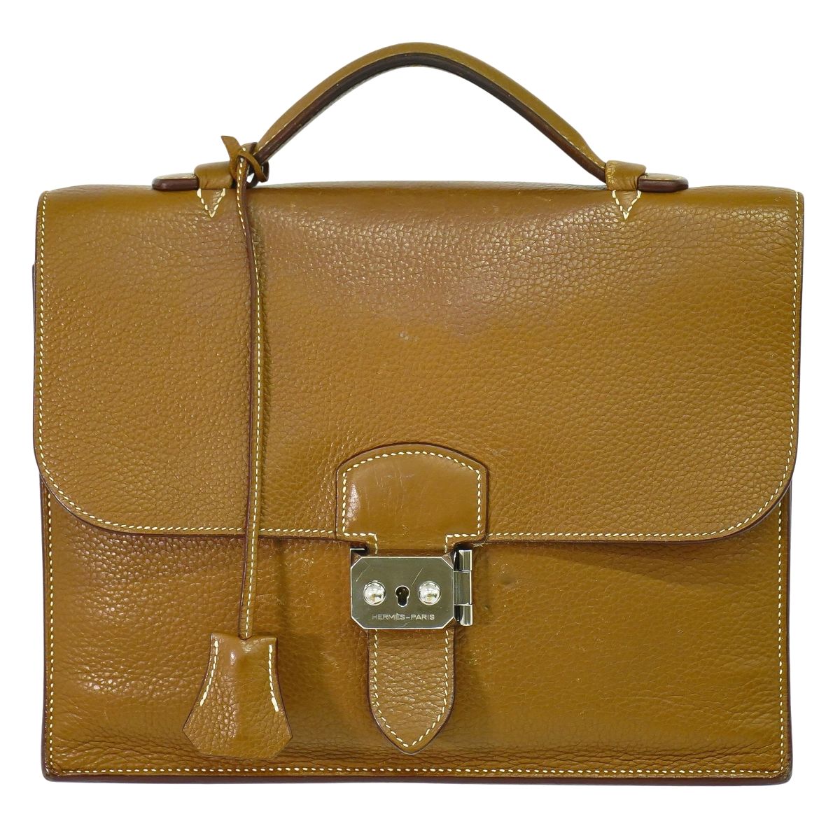 HERMES サック ア デペッシュ 27 ビジネスバッグ □L刻 ブラウン
