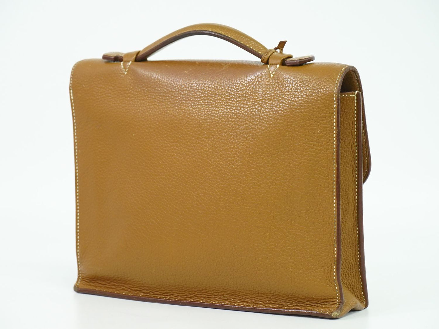 HERMES サック ア デペッシュ 27 ビジネスバッグ □L刻 ブラウン