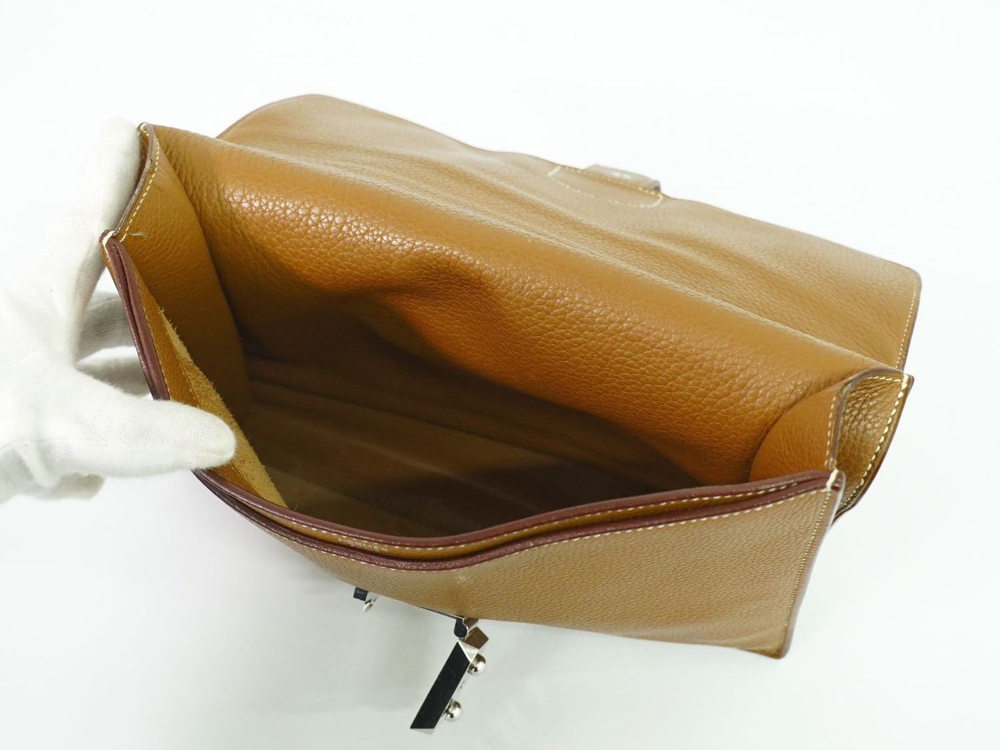HERMES サック ア デペッシュ 27 ビジネスバッグ □L刻 ブラウン