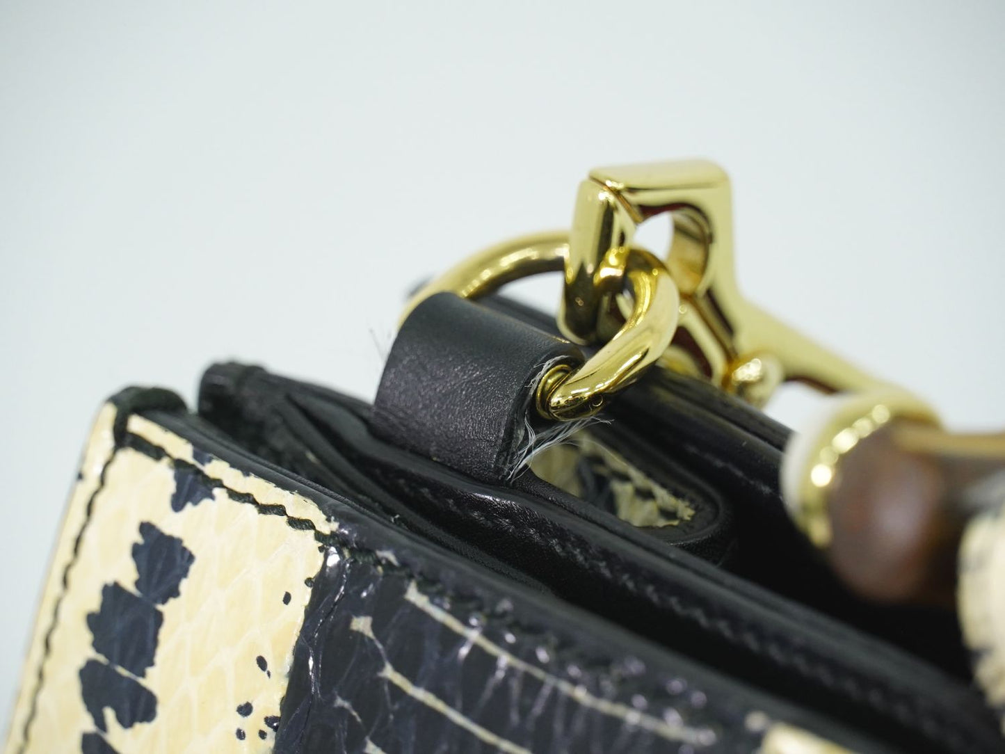 GUCCI バンブー 2WAY ショルダーバッグ ブラック レッド ホワイト 453764