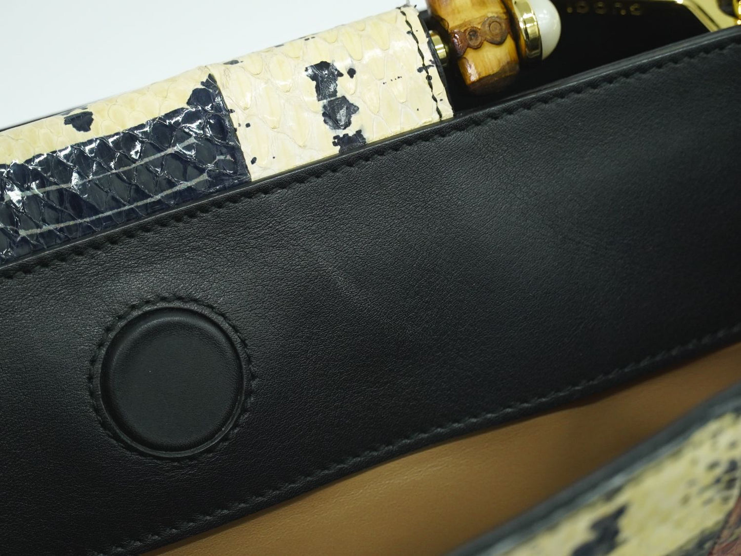 GUCCI バンブー 2WAY ショルダーバッグ ブラック レッド ホワイト 453764