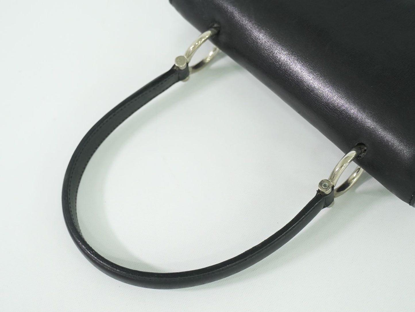 CELINE バイカラー ハンドバッグ ブラック ホワイト