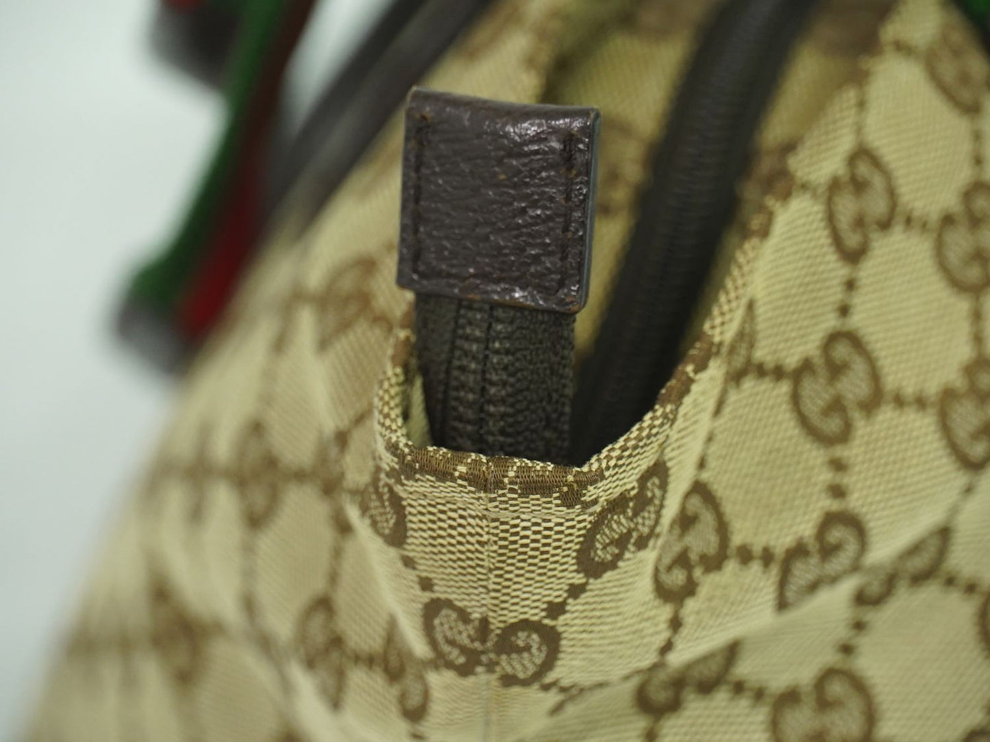 GUCCI シェリーライン ハンドバッグ ベージュ ブラウン 131228