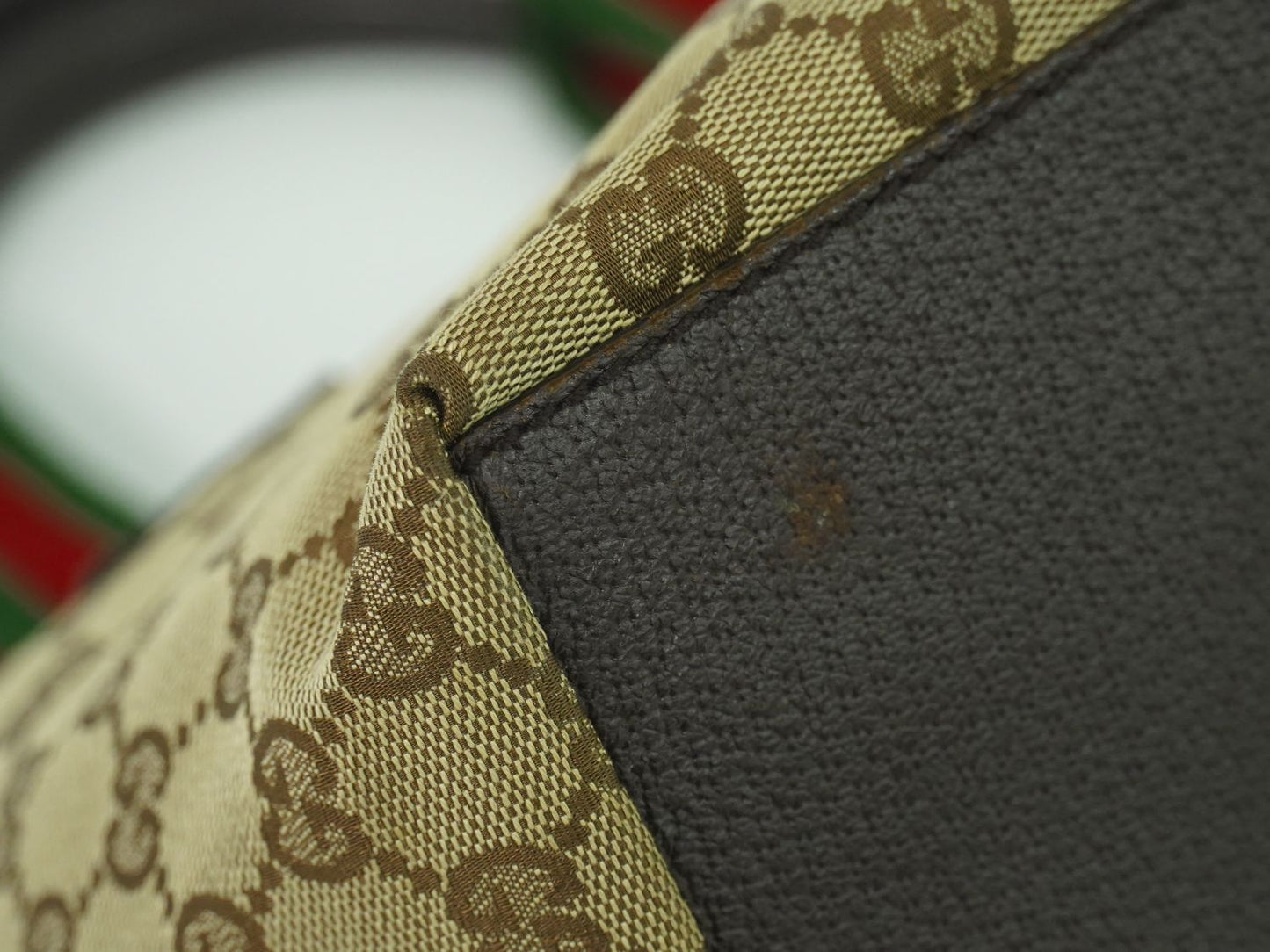 GUCCI シェリーライン ハンドバッグ ベージュ ブラウン 131228