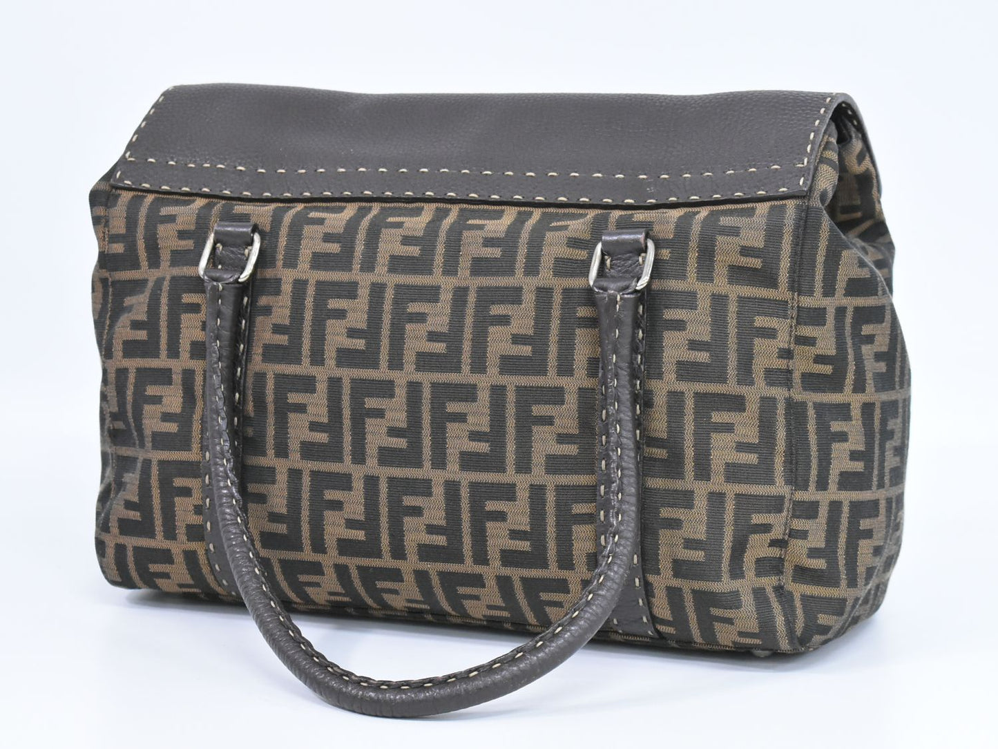 FENDI セレリア ズッカ トートバッグ ブラウン 8BR449