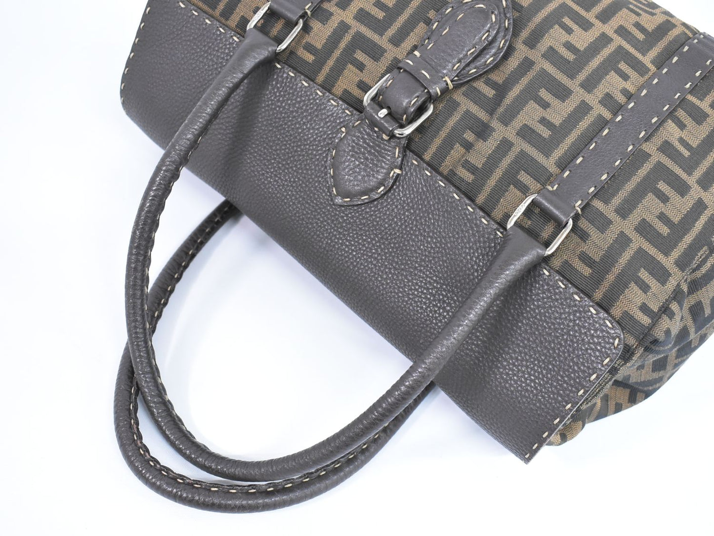 FENDI セレリア ズッカ トートバッグ ブラウン 8BR449