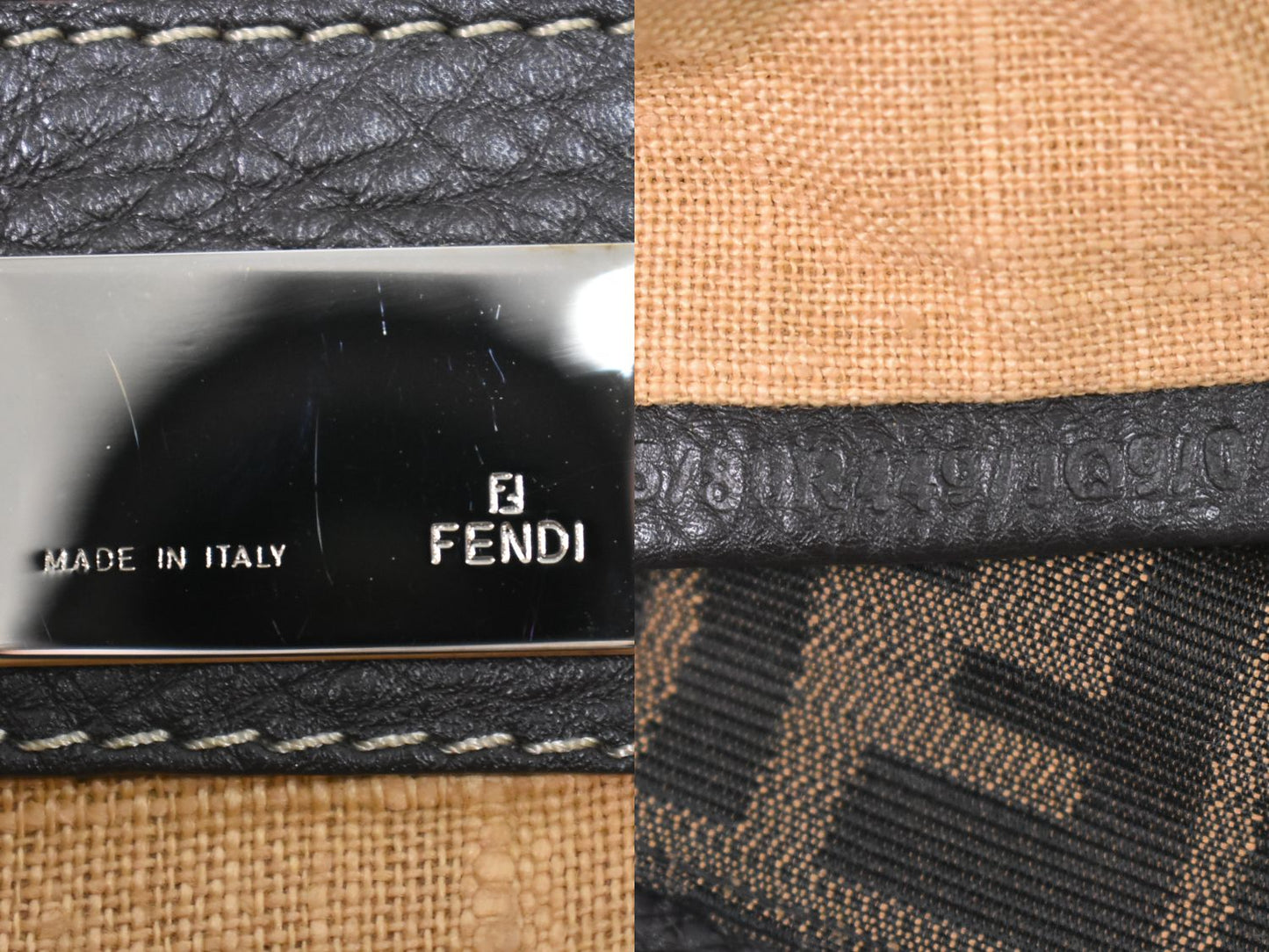FENDI セレリア ズッカ トートバッグ ブラウン 8BR449