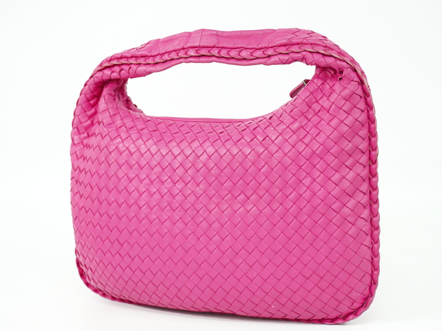 BOTTEGA VENETA ホーボー イントレチャート ハンドバッグ ピンク