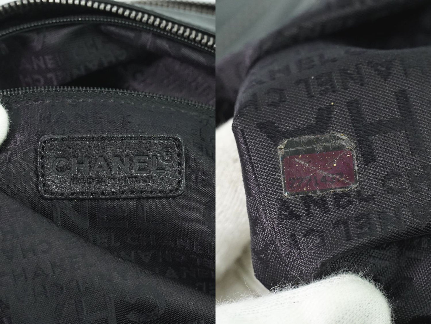 CHANEL ココマーク チョコバー ボストンバッグ ブラック