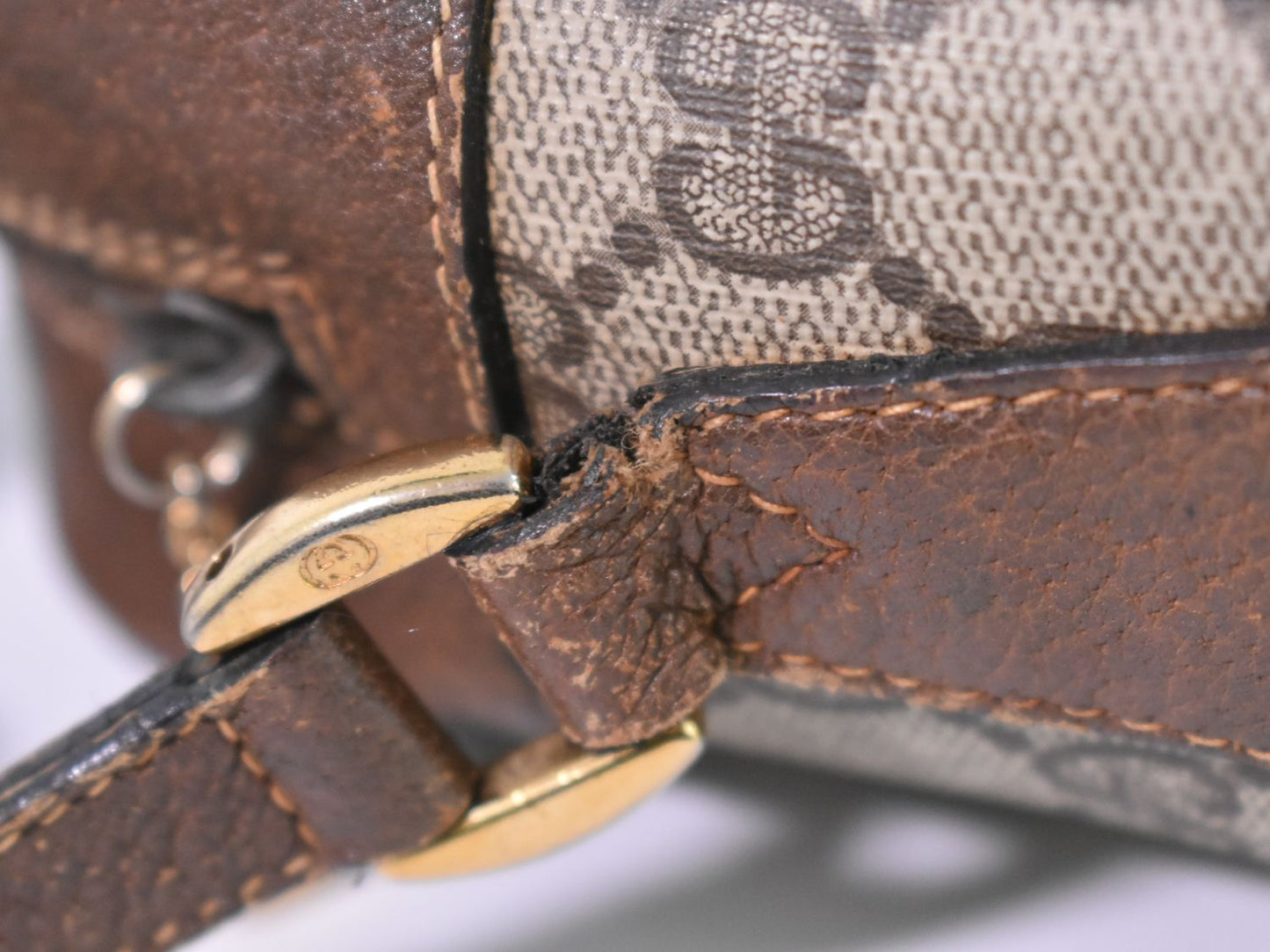 GUCCI オールドグッチ ショルダーバッグ ベージュ ブラウン